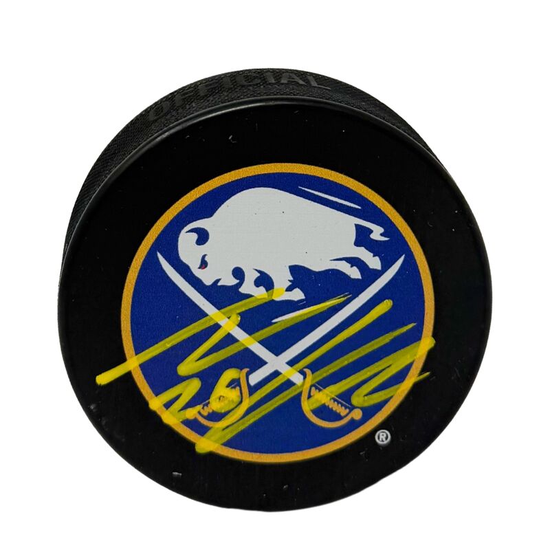 Thomas Vanek Signed Signed Buffalo Sabres Large Logo Puck
