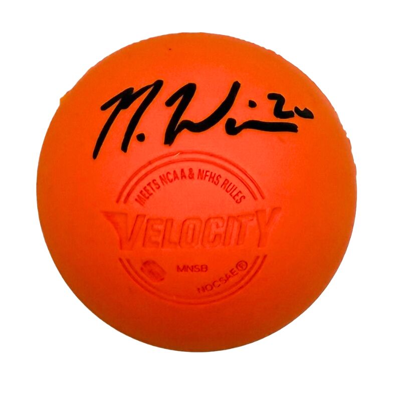 Nick Weiss Signed Orange Lacrosse Ball