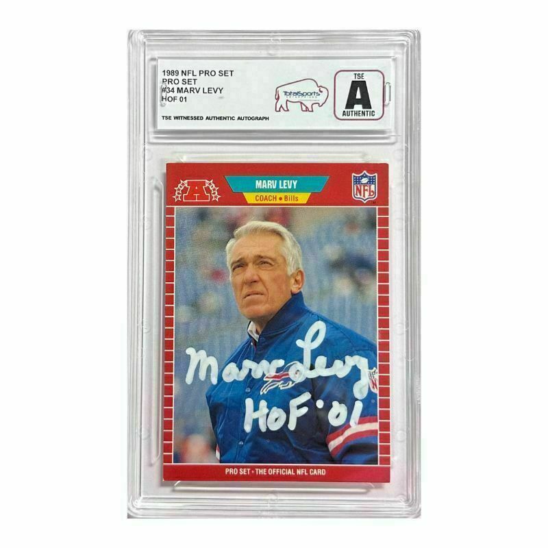 TSE Slabbed: Marv Levy Signed 1989 NFL Pro Set Card #34