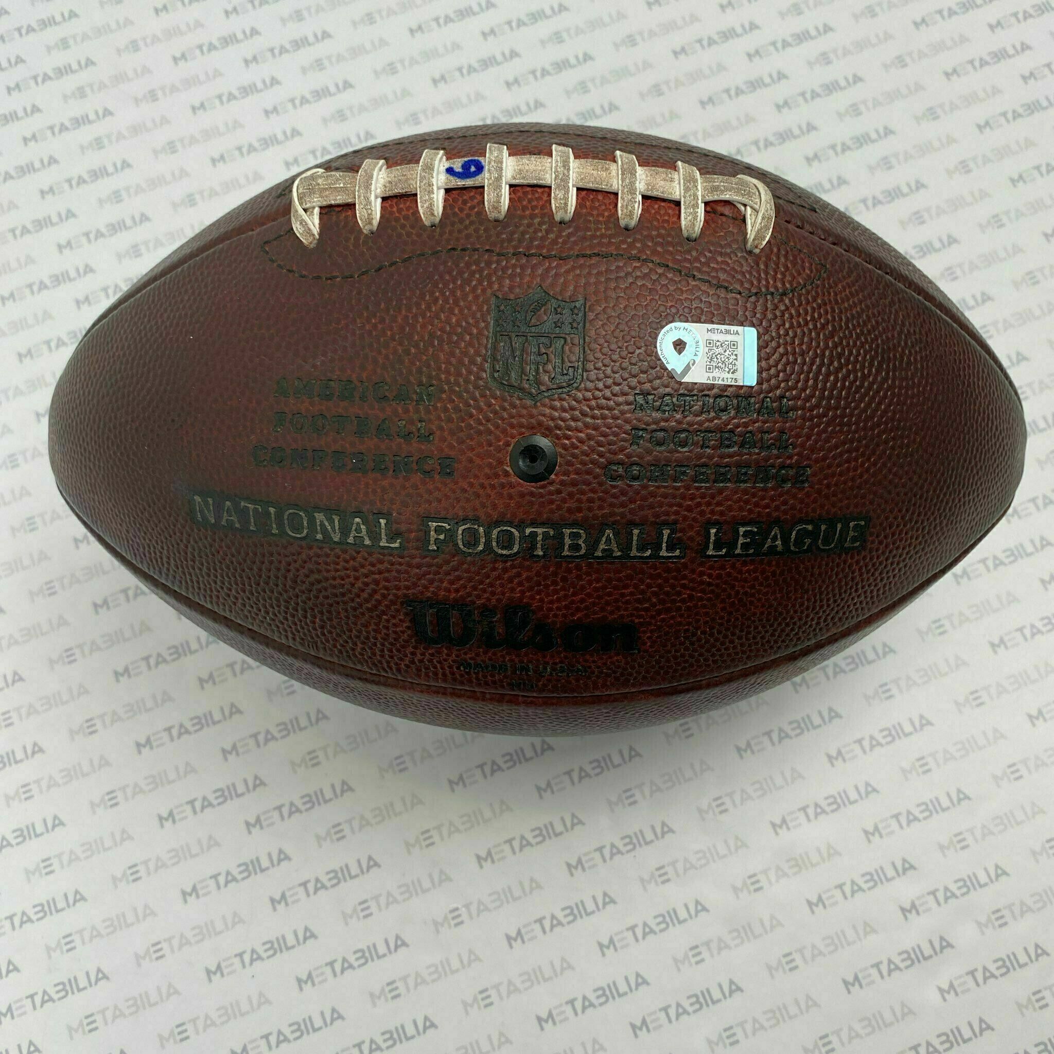 #27 Woody Marks Signed & Inscribed Game-Used PLAYOFF Ball #240 vs PIT