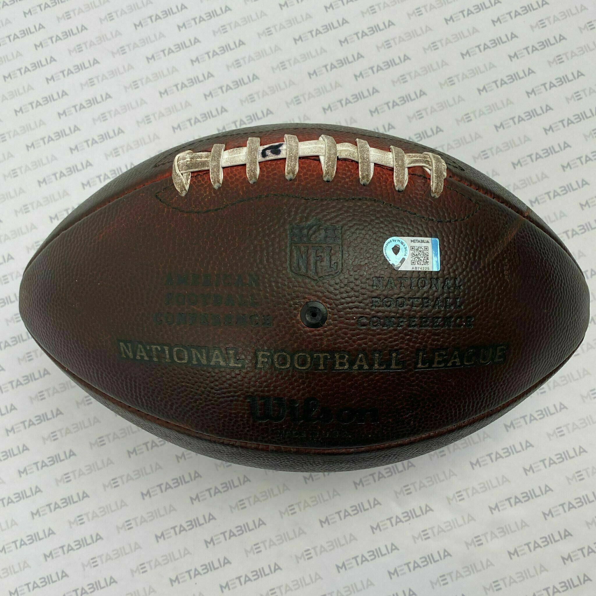 #27 Woody Marks Signed & Inscribed Game-Used Ball #227 vs Jaguars