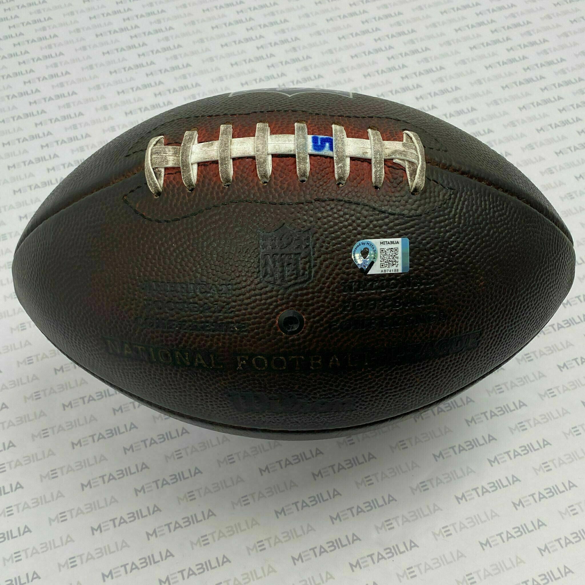 #27 Woody Marks Signed & Inscribed Game-Used Ball #047 vs Jaguars
