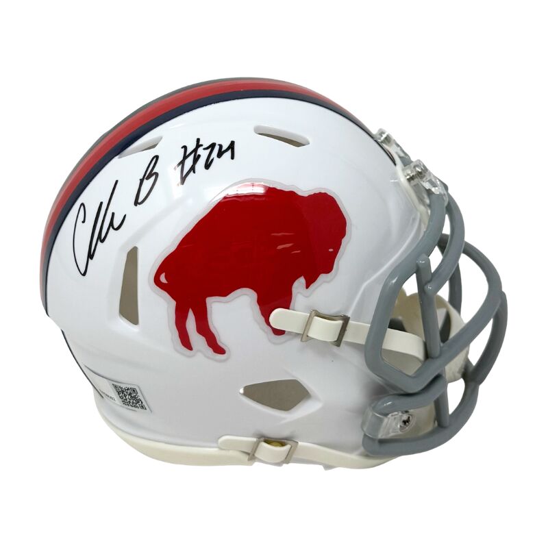 Cole Bishop Signed Standing Buffalo Speed Mini Helmet