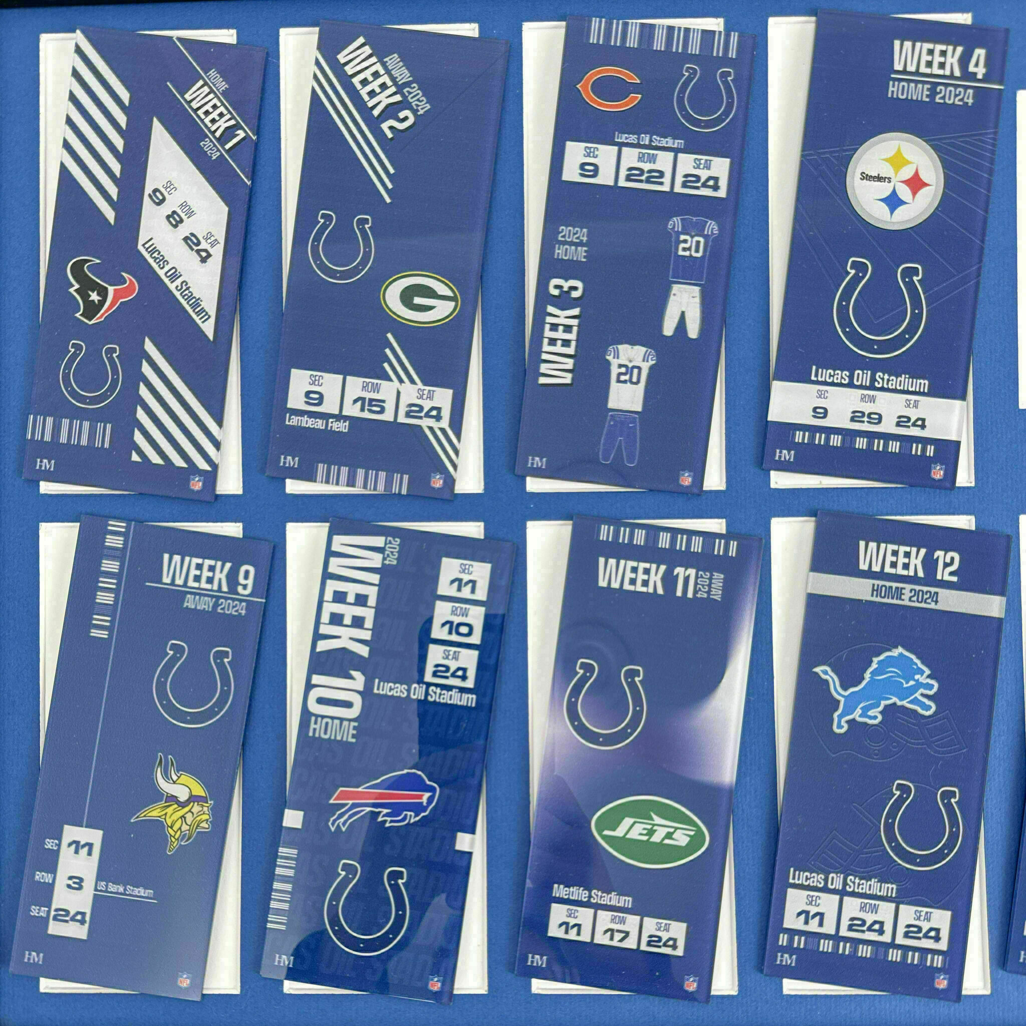 COMPLETED Colts Commemorative Ticket Frame 2024-2025