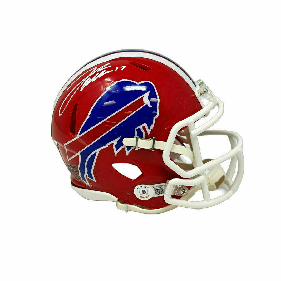 Josh Allen Signed Red TB Speed Mini Helmet