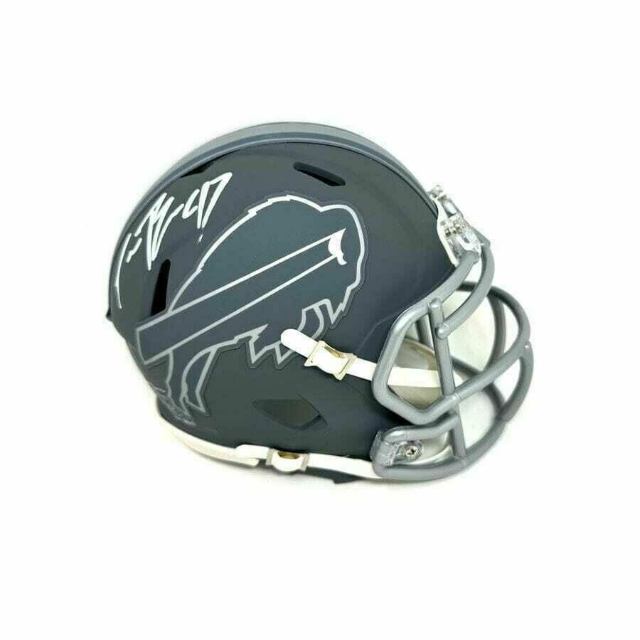 Christian Benford Signed Slate Speed Mini Helmet