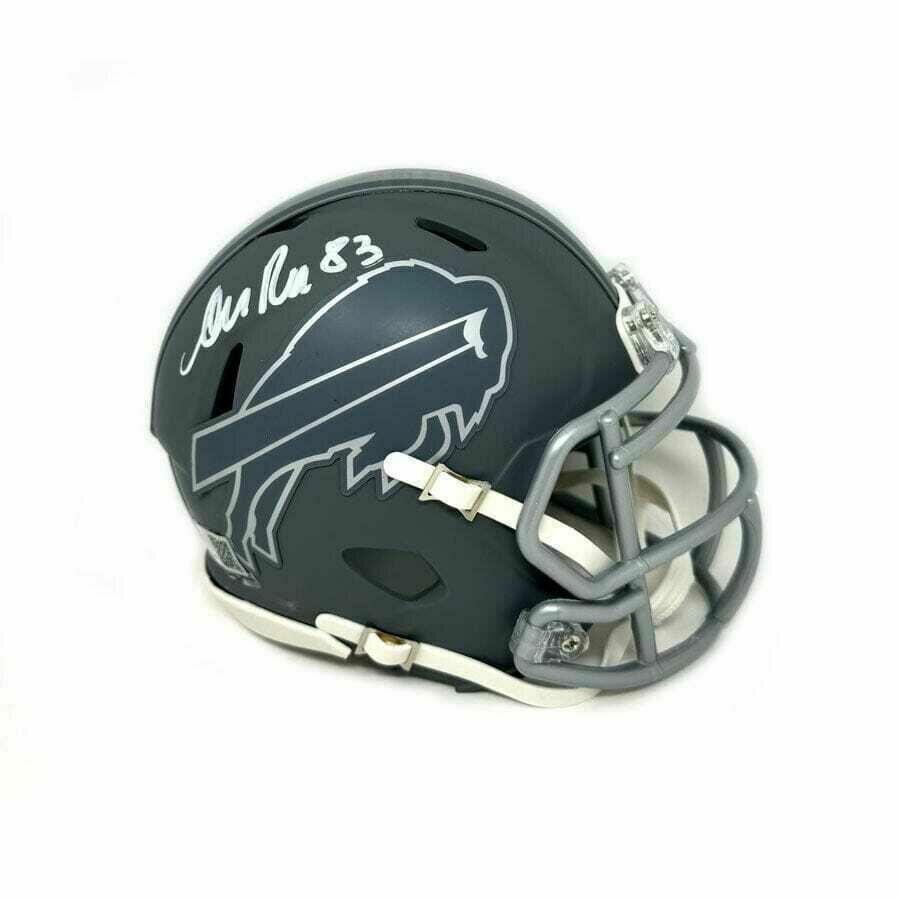 Andre Reed Signed Slate Speed Mini Helmet