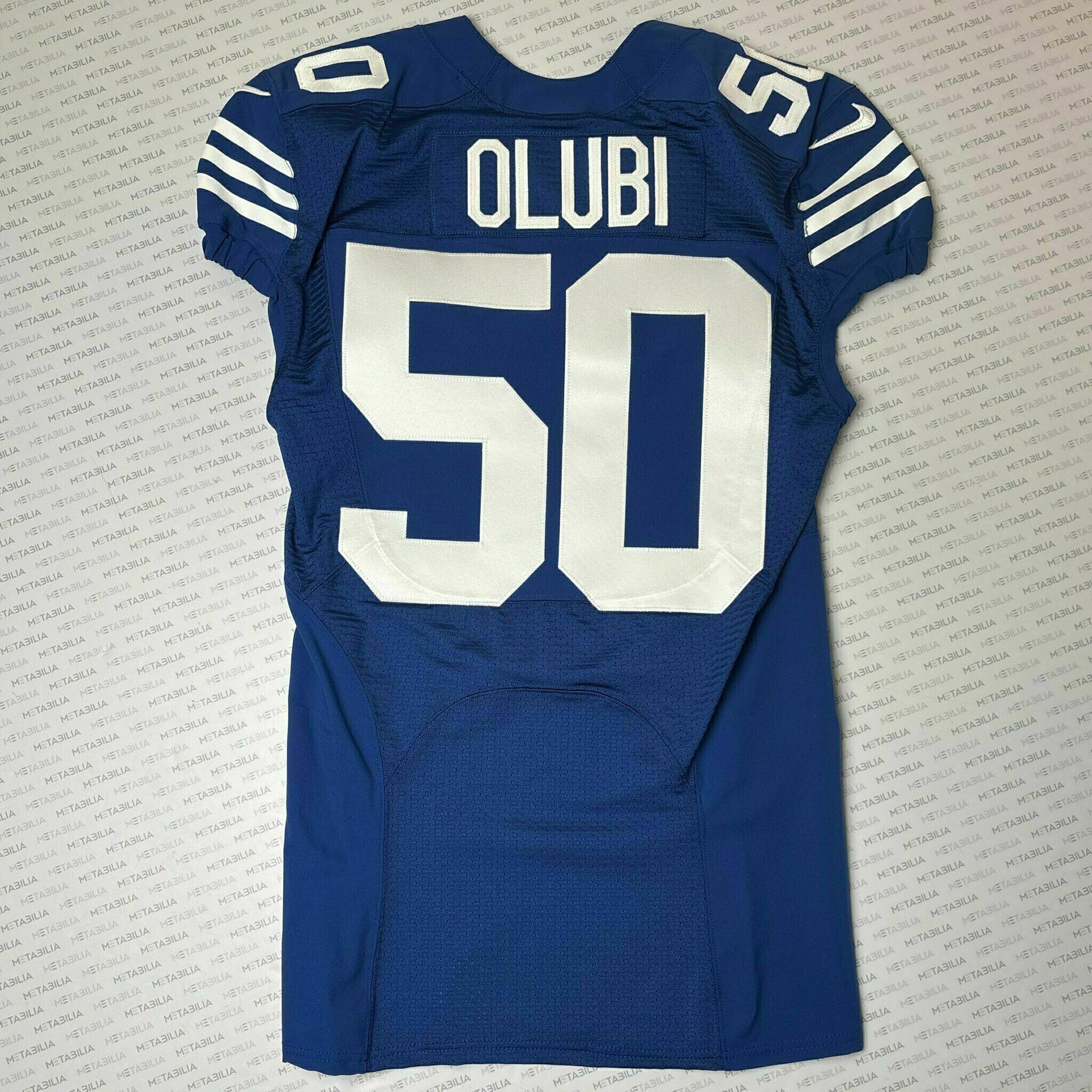 #50 Segun Olubi Team-Issued Blue Jersey