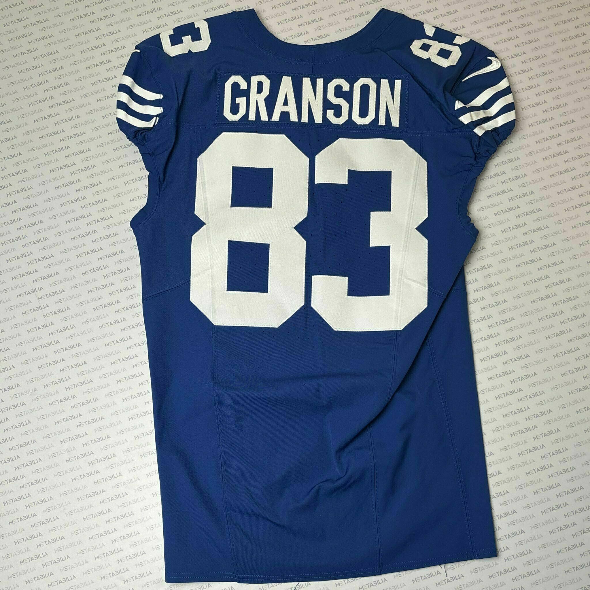 #83 Kylen Granson Team-Issued Blue Jersey