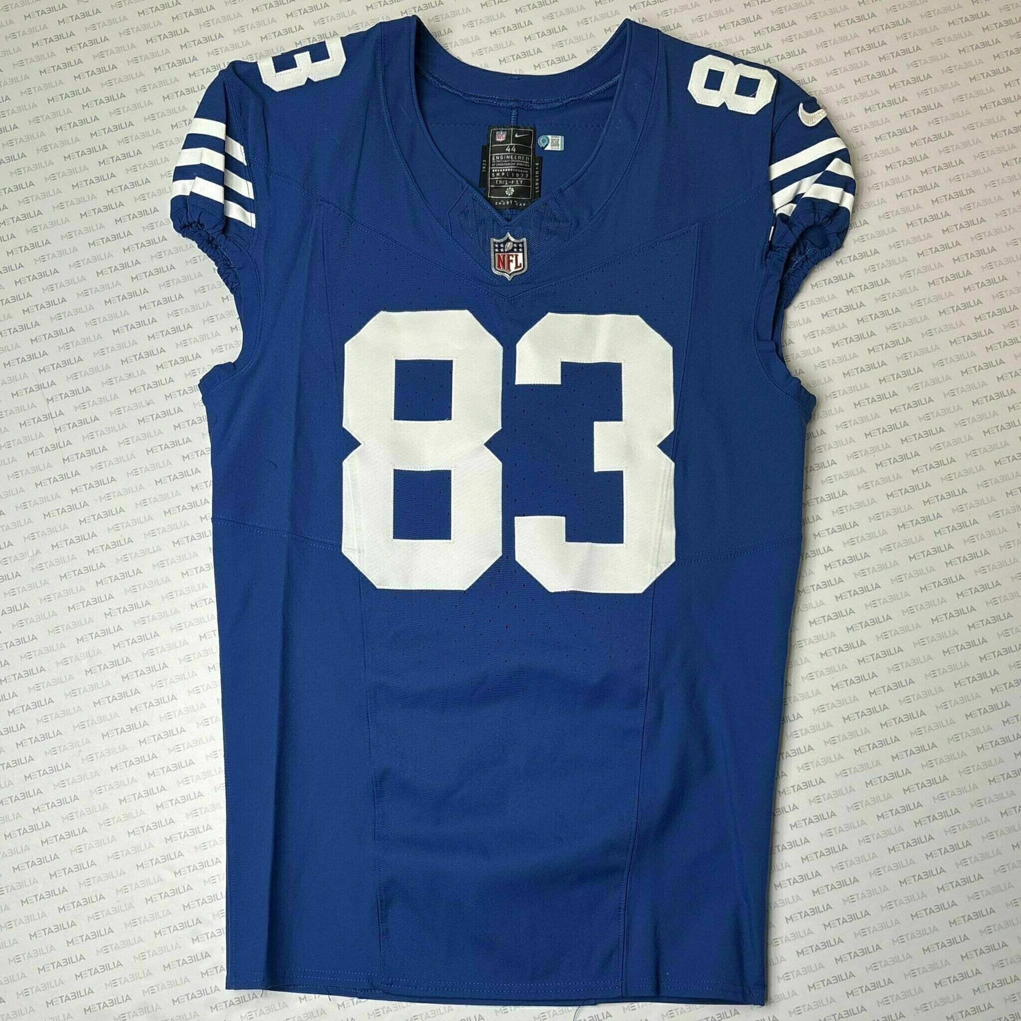 #83 Kylen Granson Team-Issued Blue Jersey
