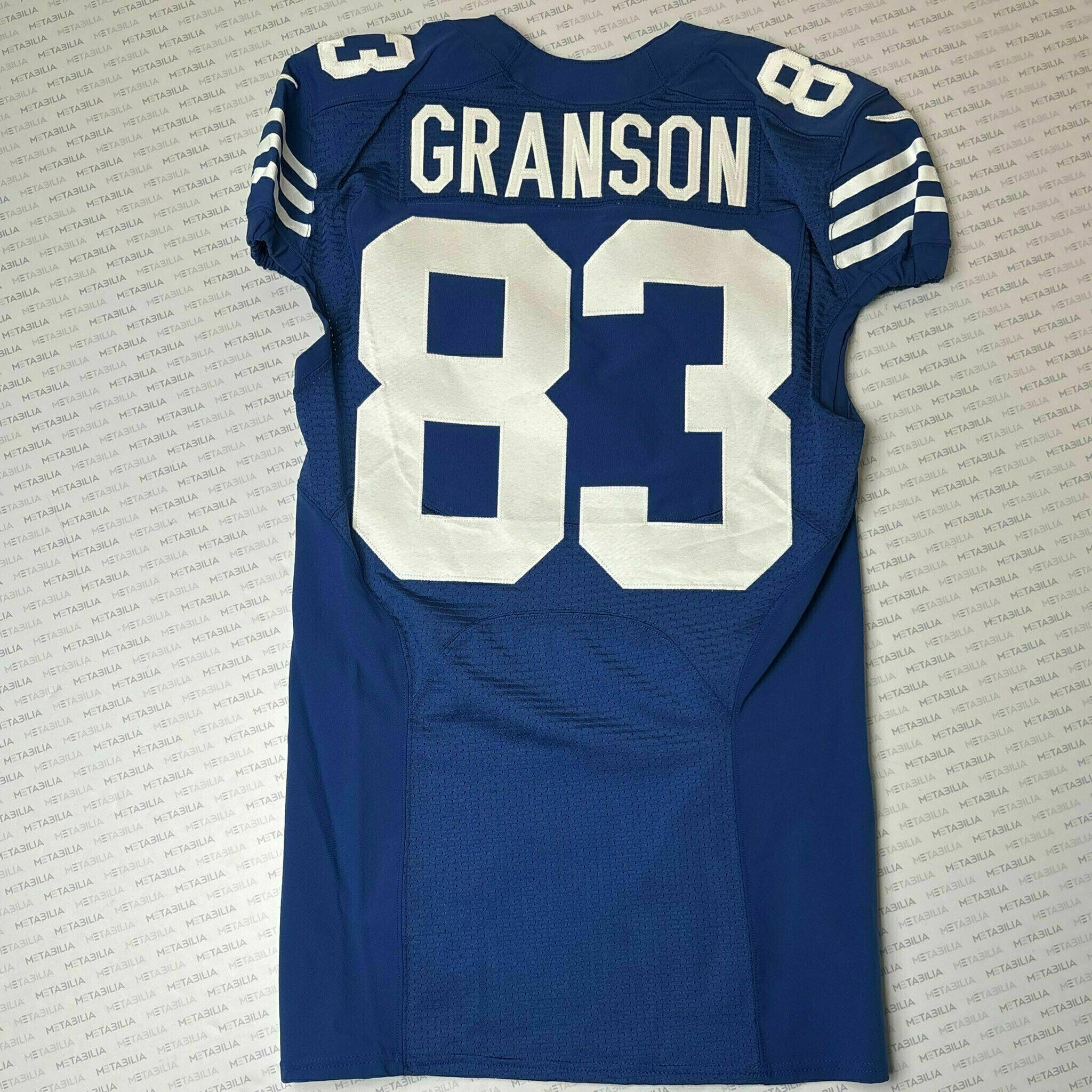 #83 Kylen Granson Team-Issued Blue Jersey