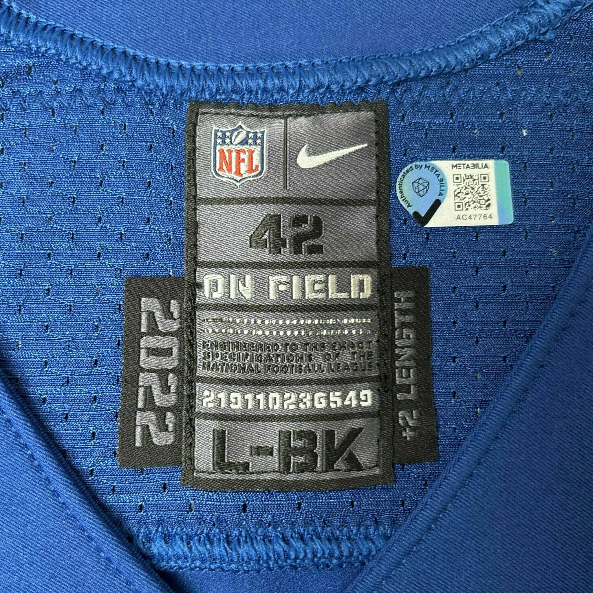 #83 Kylen Granson Team-Issued Blue Jersey