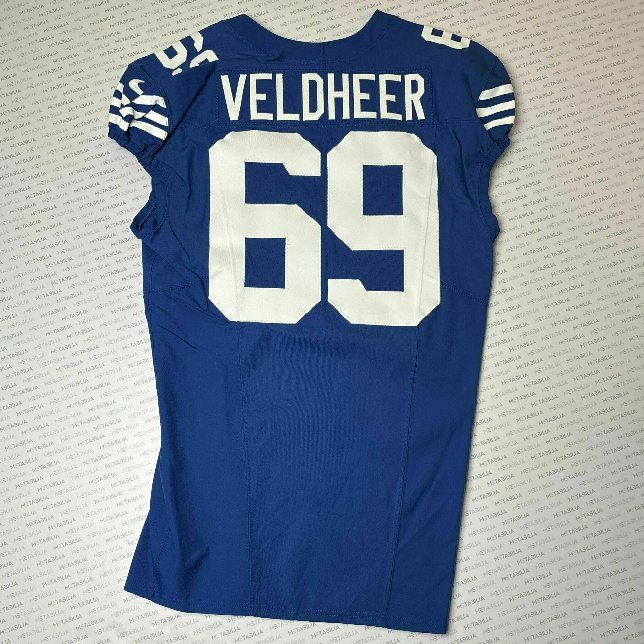 #69 Jared Veldheer Team-Issued Blue Jersey