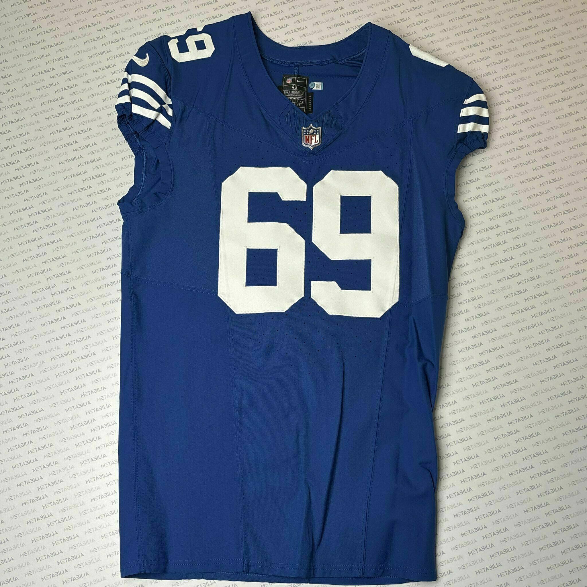 #69 Jared Veldheer Team-Issued Blue Jersey