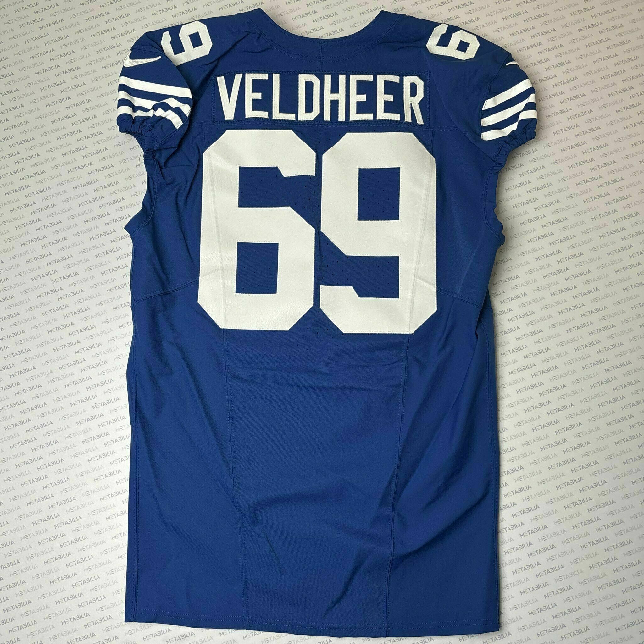 #69 Jared Veldheer Team-Issued Blue Jersey