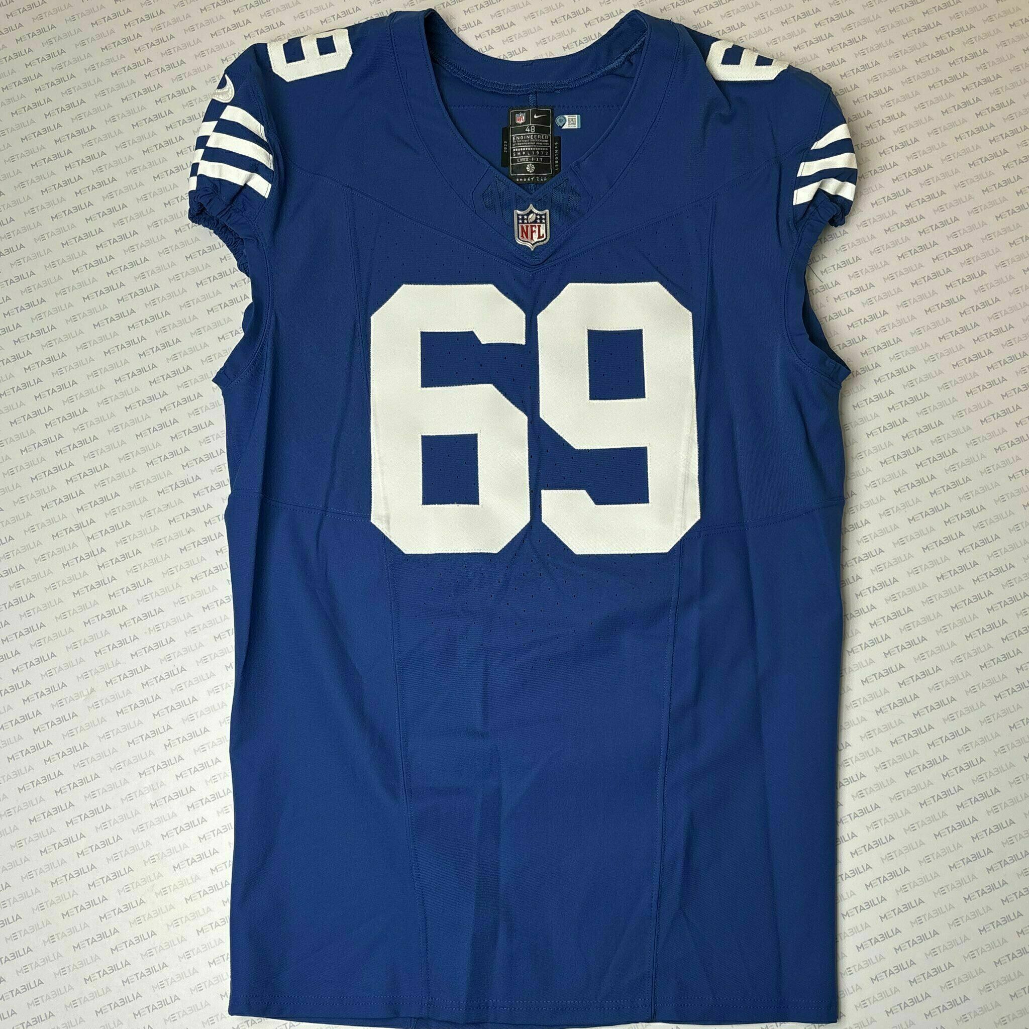 #69 Jared Veldheer Team-Issued Blue Jersey