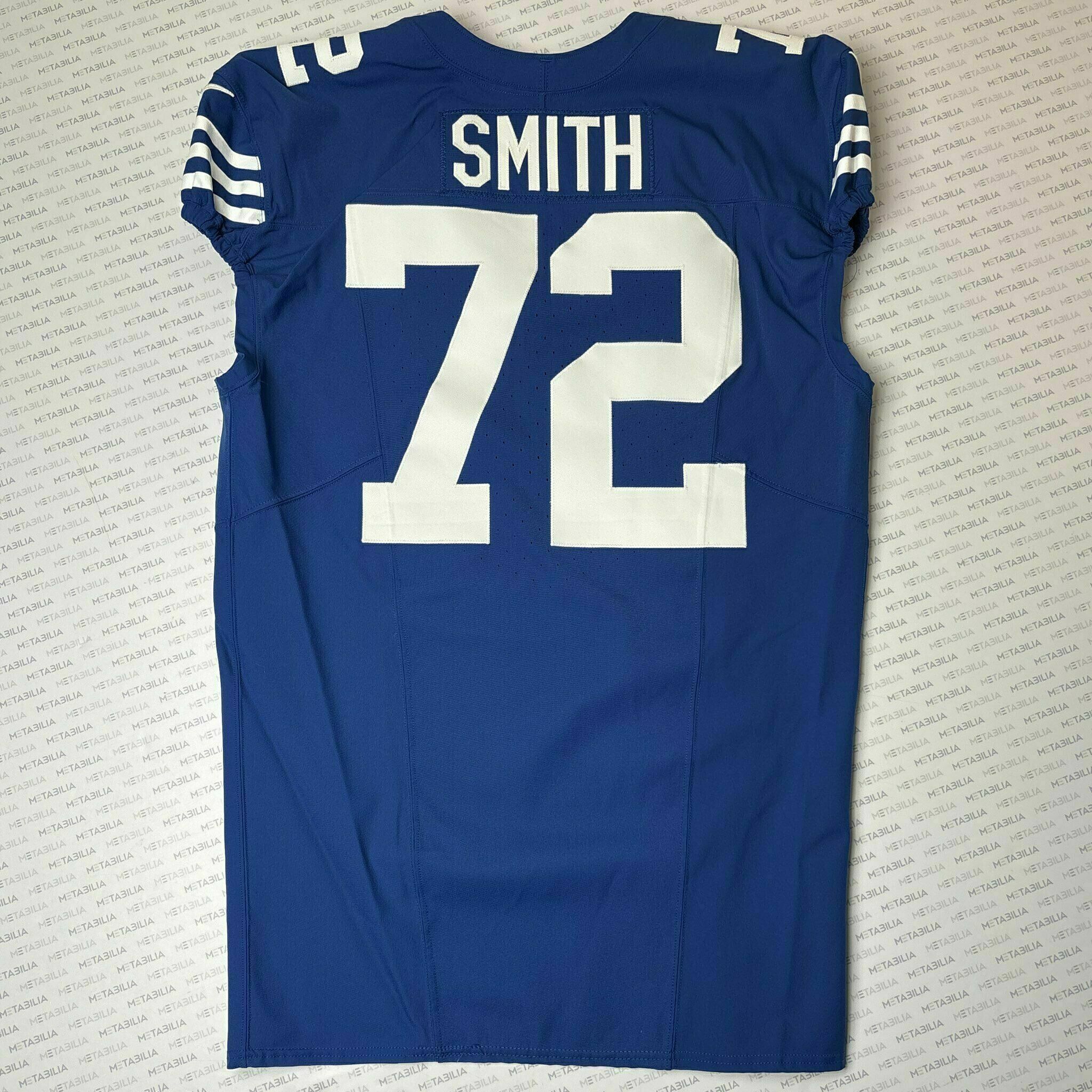 #72 Braden Smith Team-Issued Blue Jersey