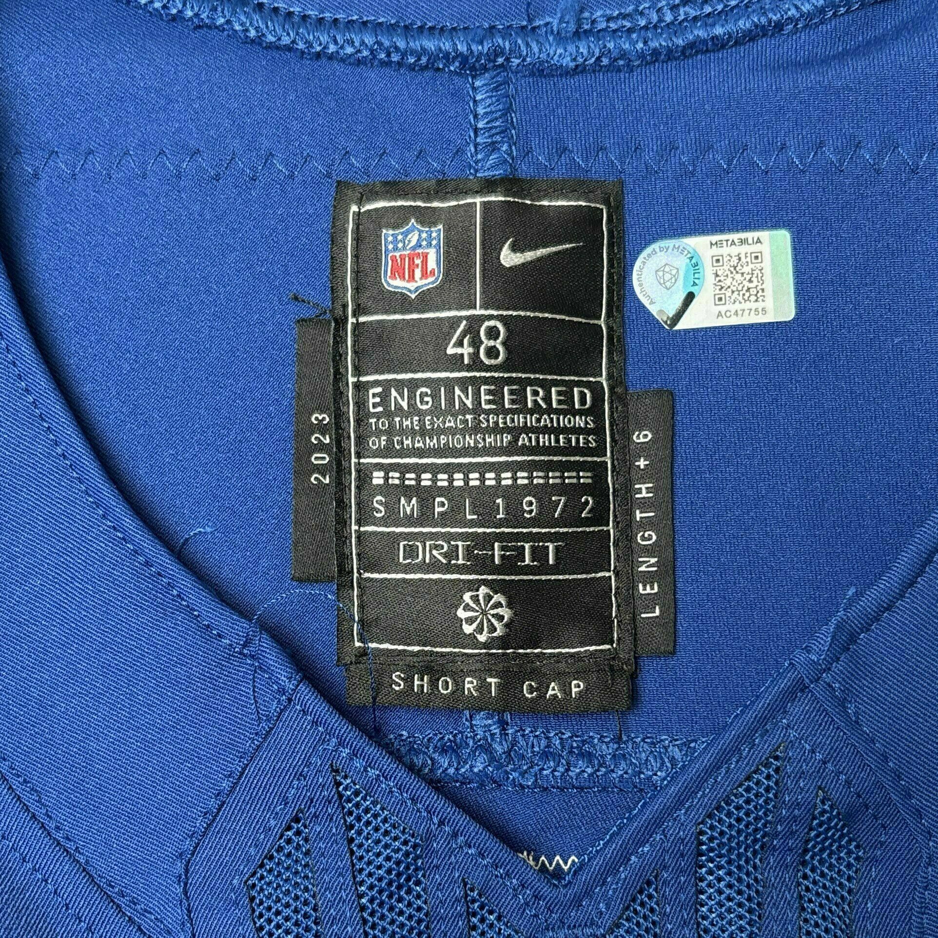 #72 Braden Smith Team-Issued Blue Jersey