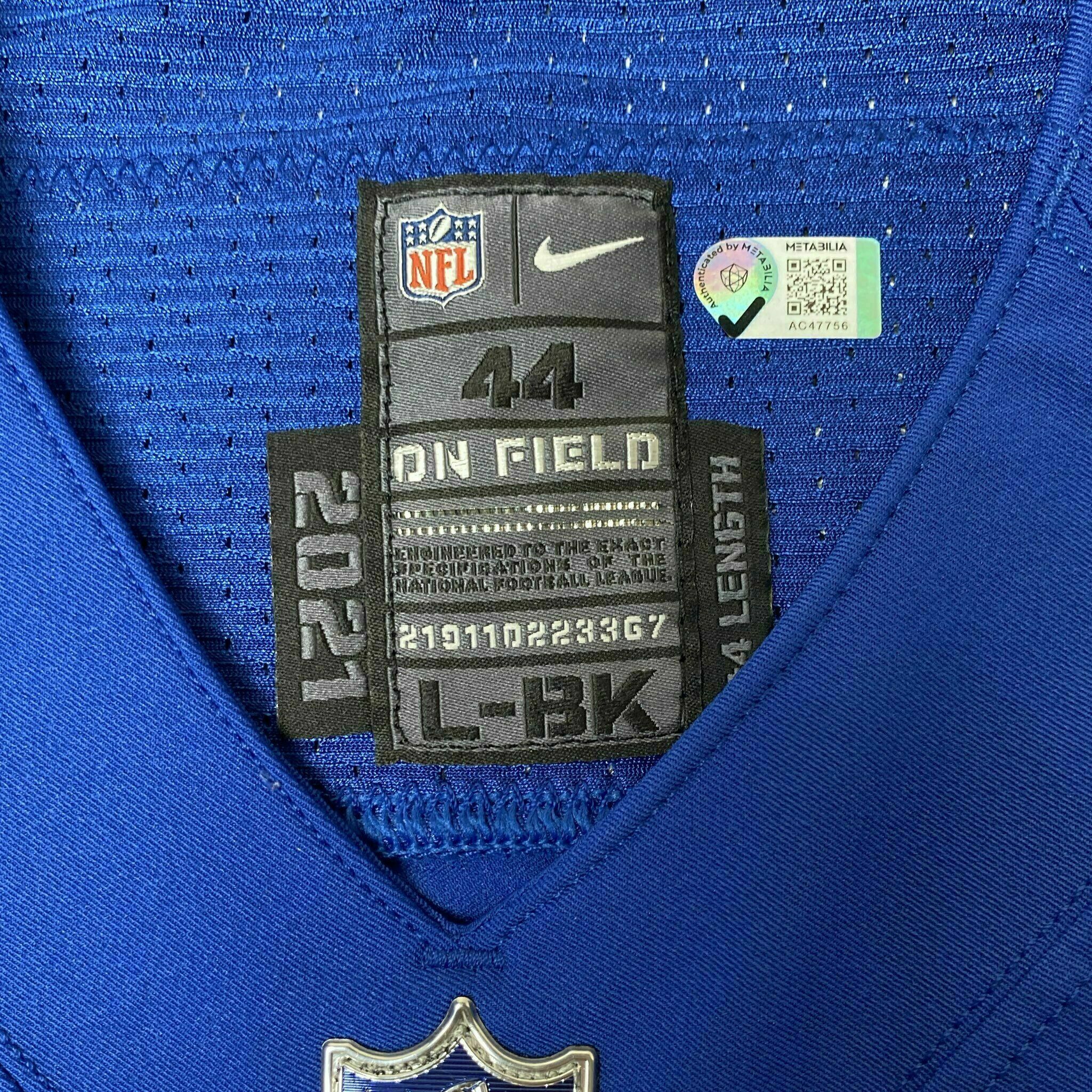 #72 Braden Smith Team-Issued Blue Jersey