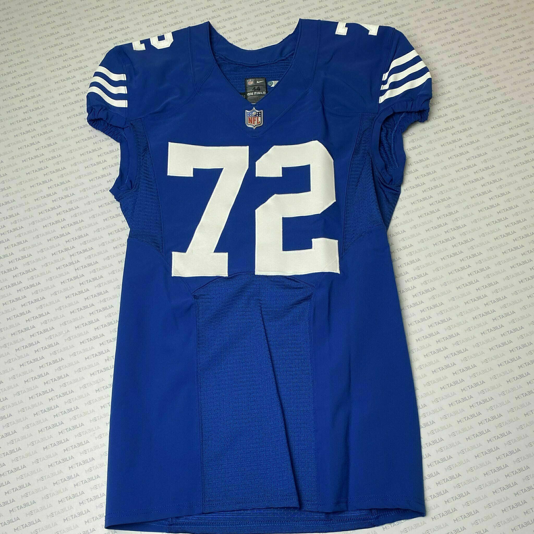 #72 Braden Smith Team-Issued Blue Jersey