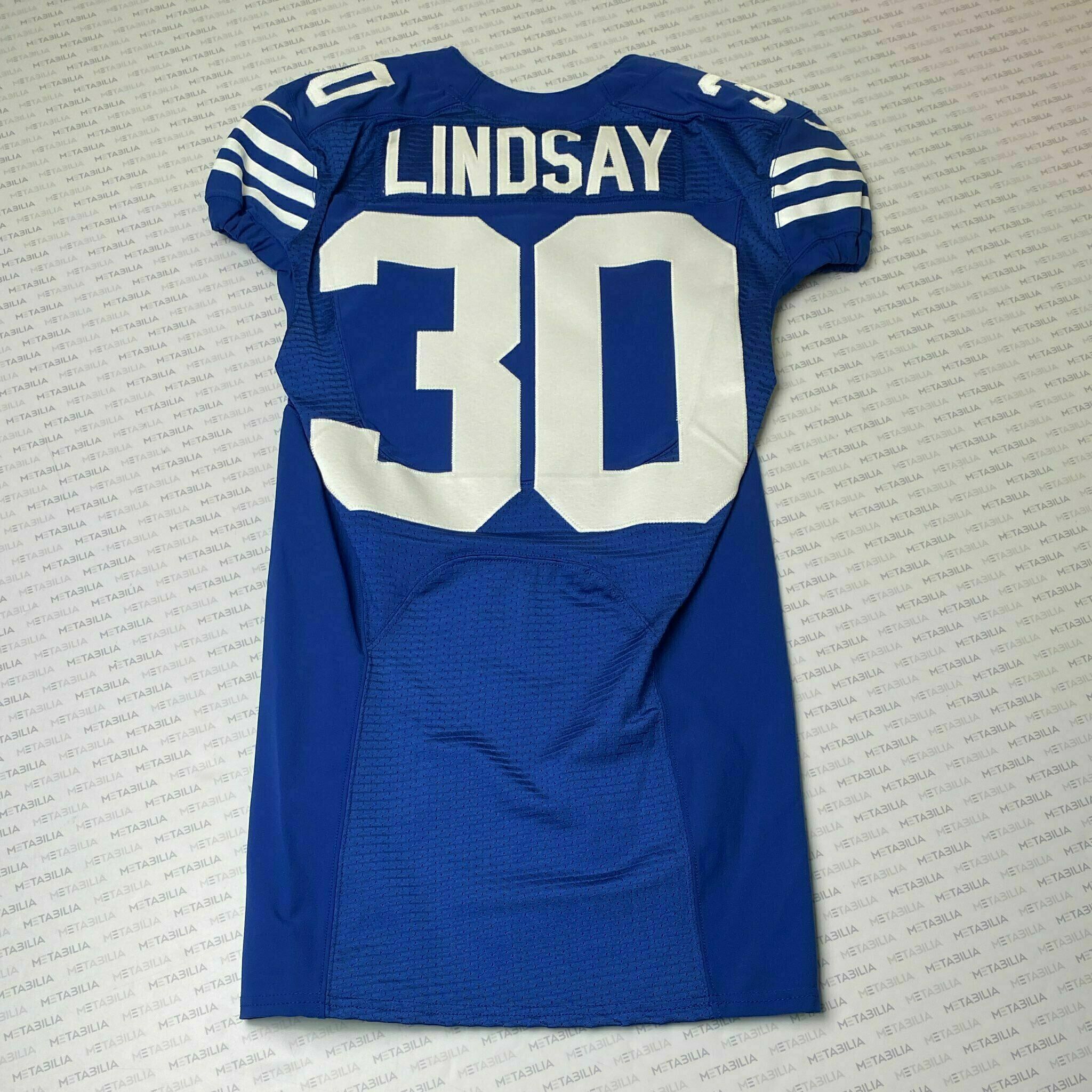 #30 Phillip Lindsay Team-Issued Blue Jersey