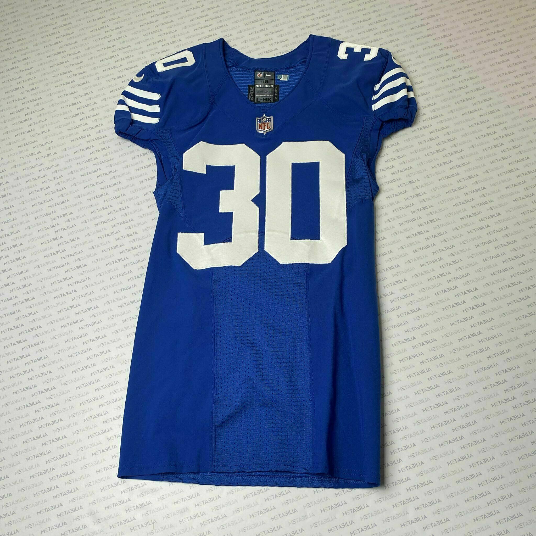 #30 Phillip Lindsay Team-Issued Blue Jersey