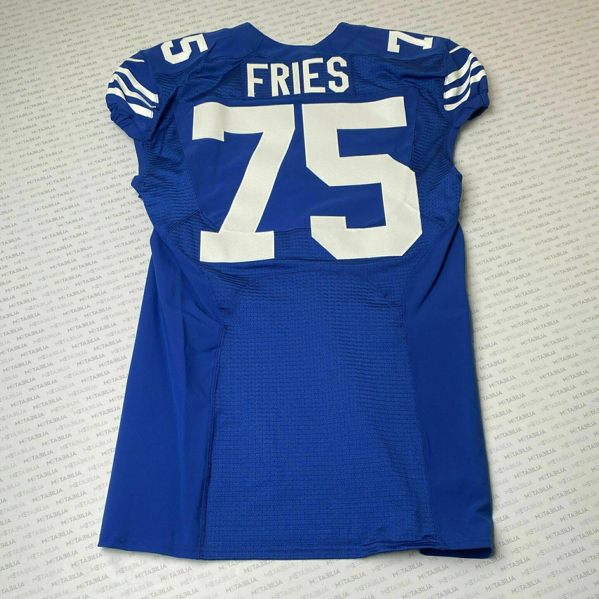 #75 Will Fries Team-Issued Blue Jersey