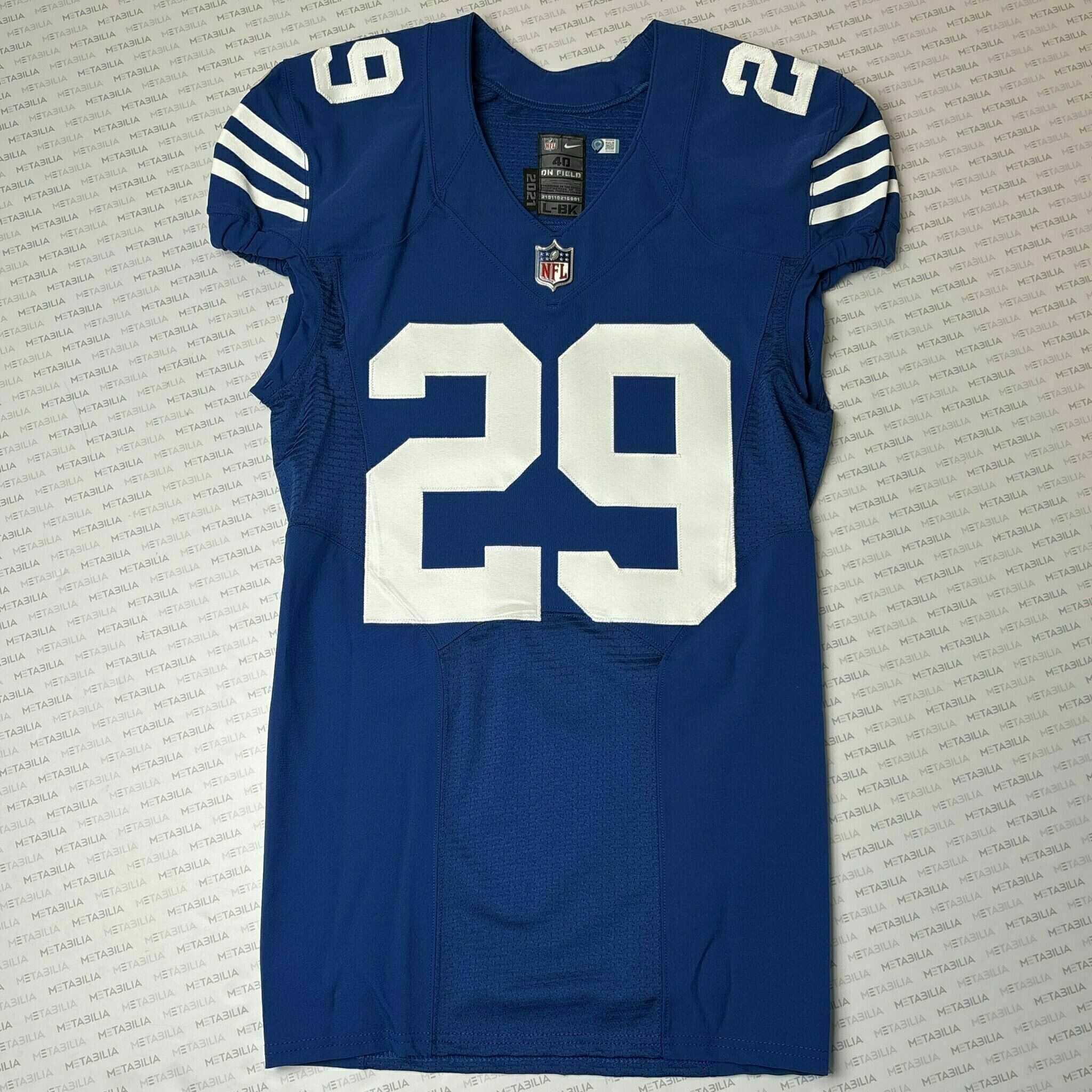 #29 Jordan Wilkins Team-Issued Blue Jersey