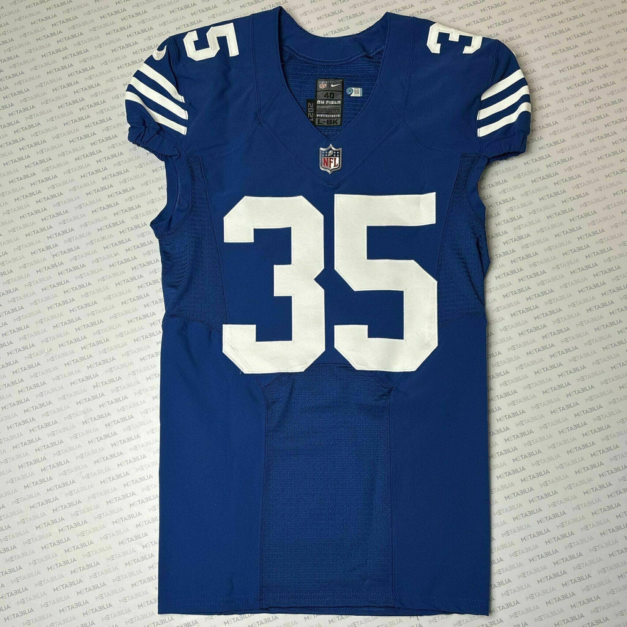 #35 Deon Jackson Team-Issued Blue Jersey