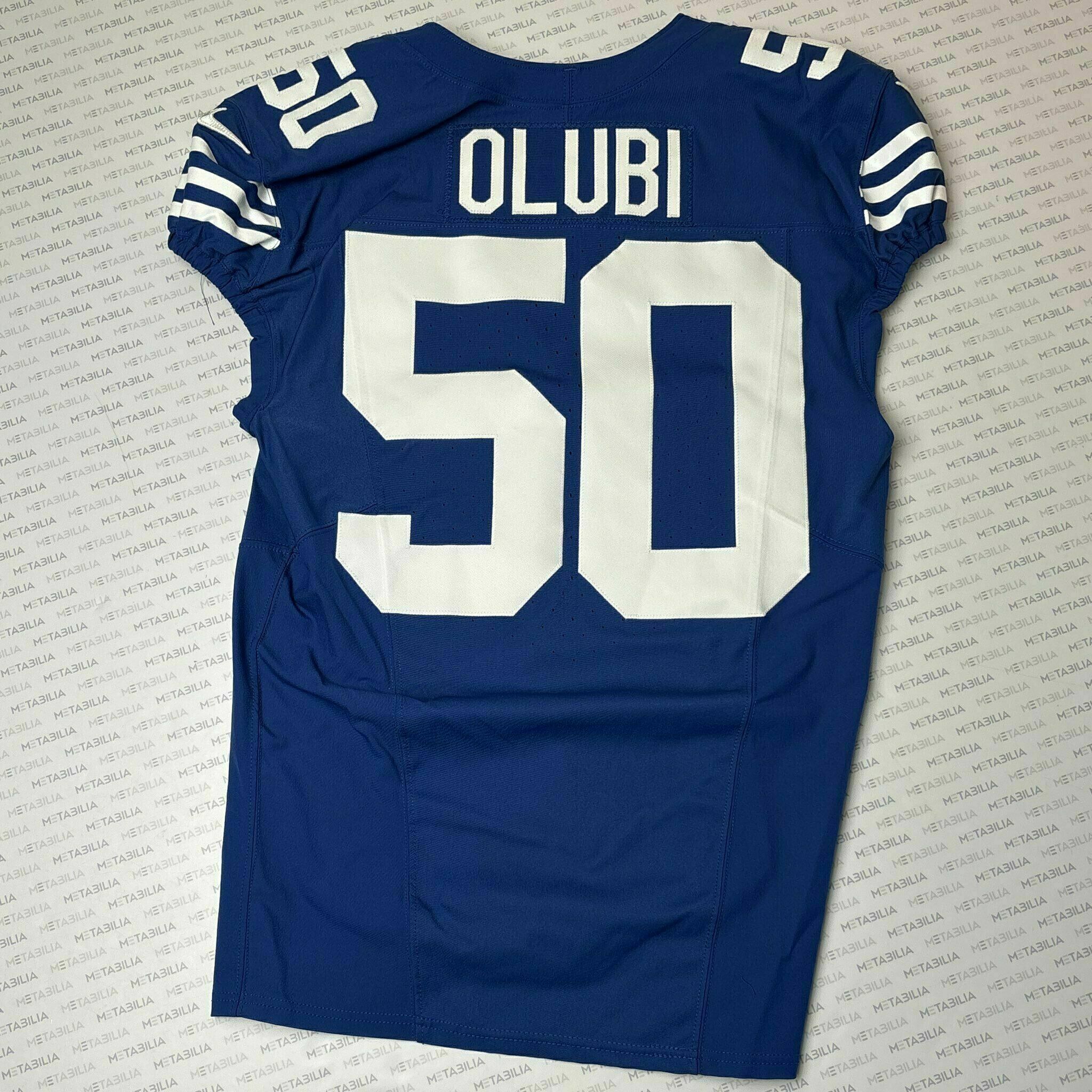 #50 Segun Olubi Team-Issued Blue Jersey