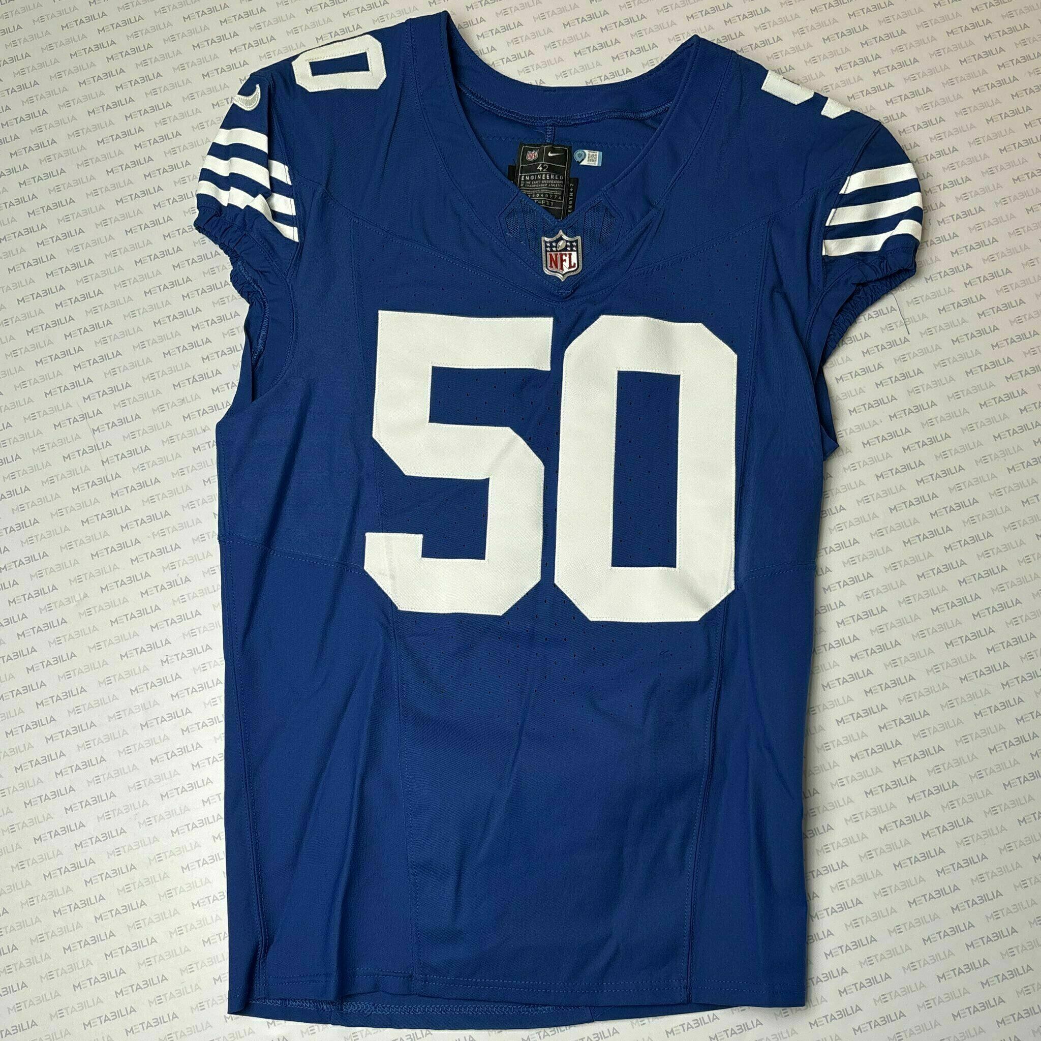 #50 Segun Olubi Team-Issued Blue Jersey
