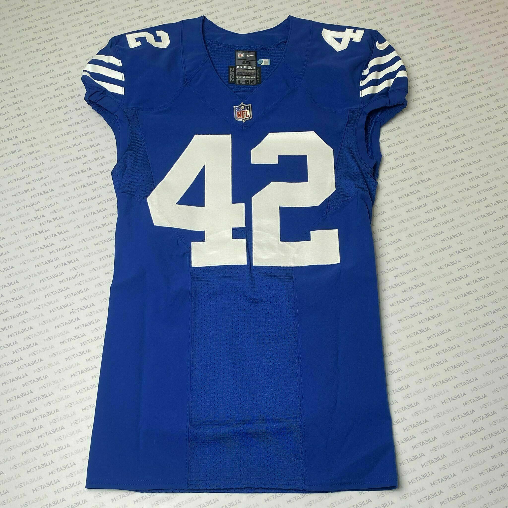 #42 Marcel Dabo Team-Issued Blue Jersey