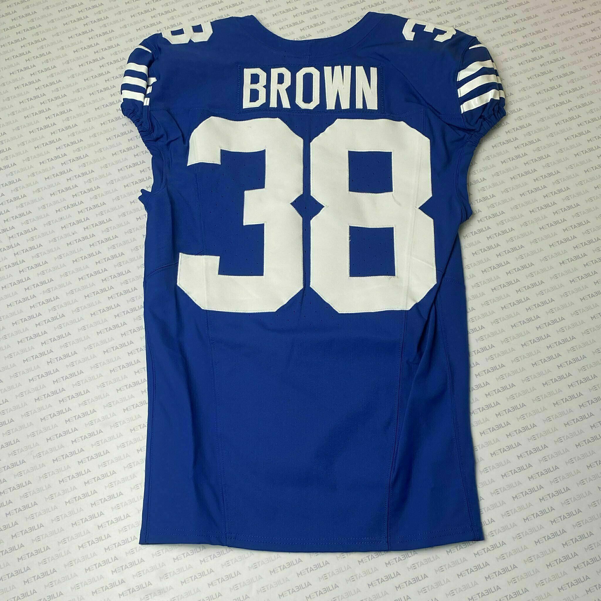 #38 Tony Brown Team-Issued Blue Jersey