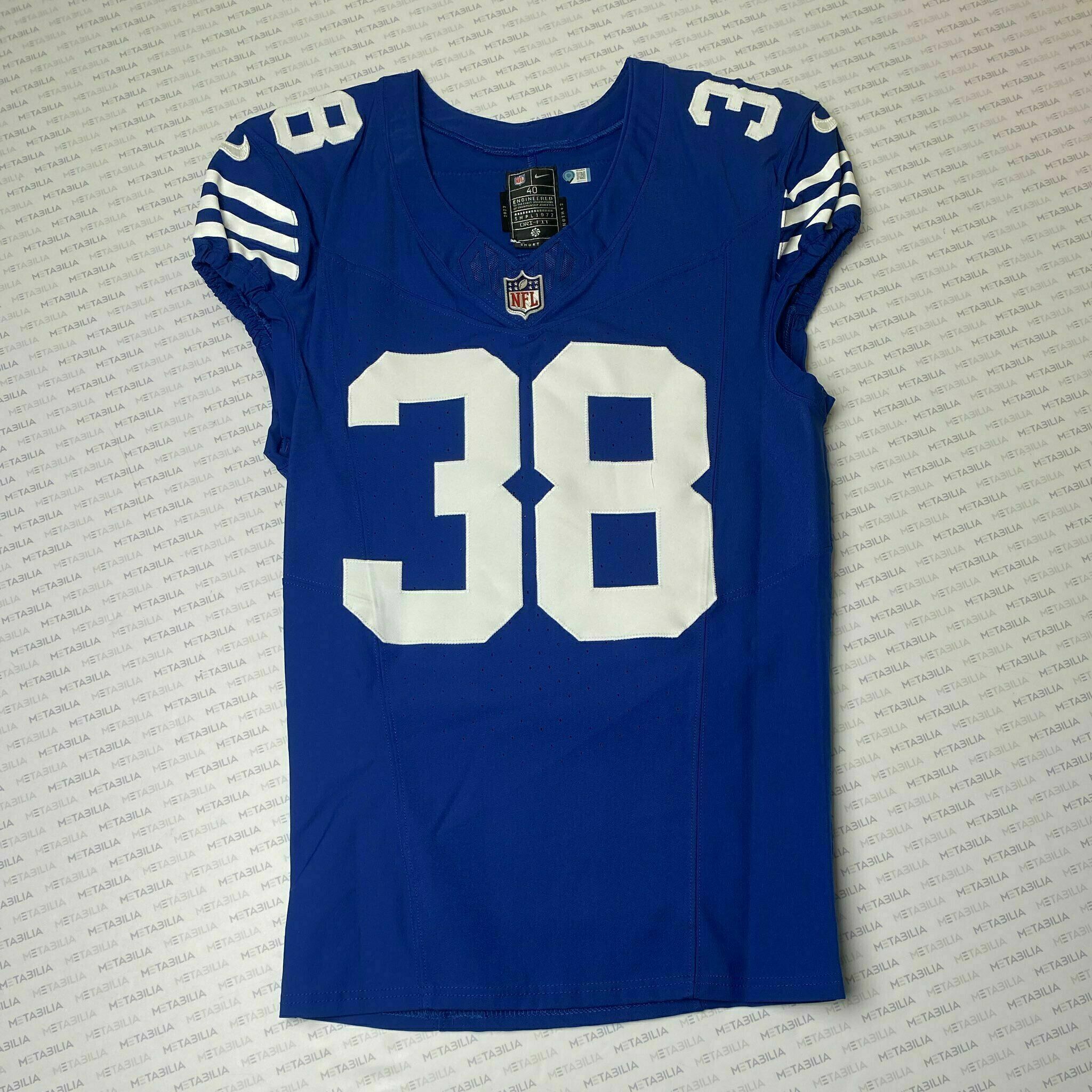 #38 Tony Brown Team-Issued Blue Jersey