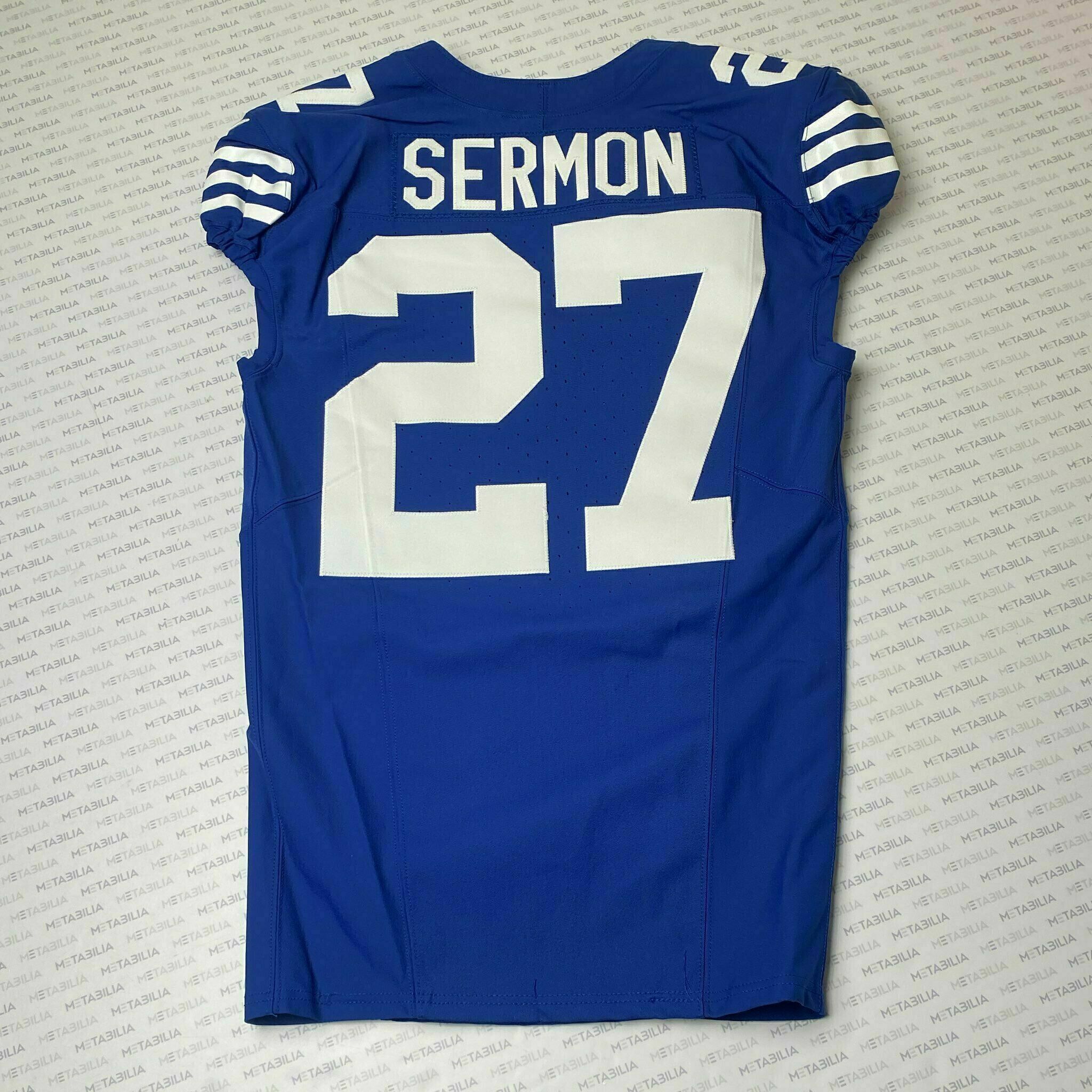 #27 Trey Sermon Team-Issued Blue Jersey
