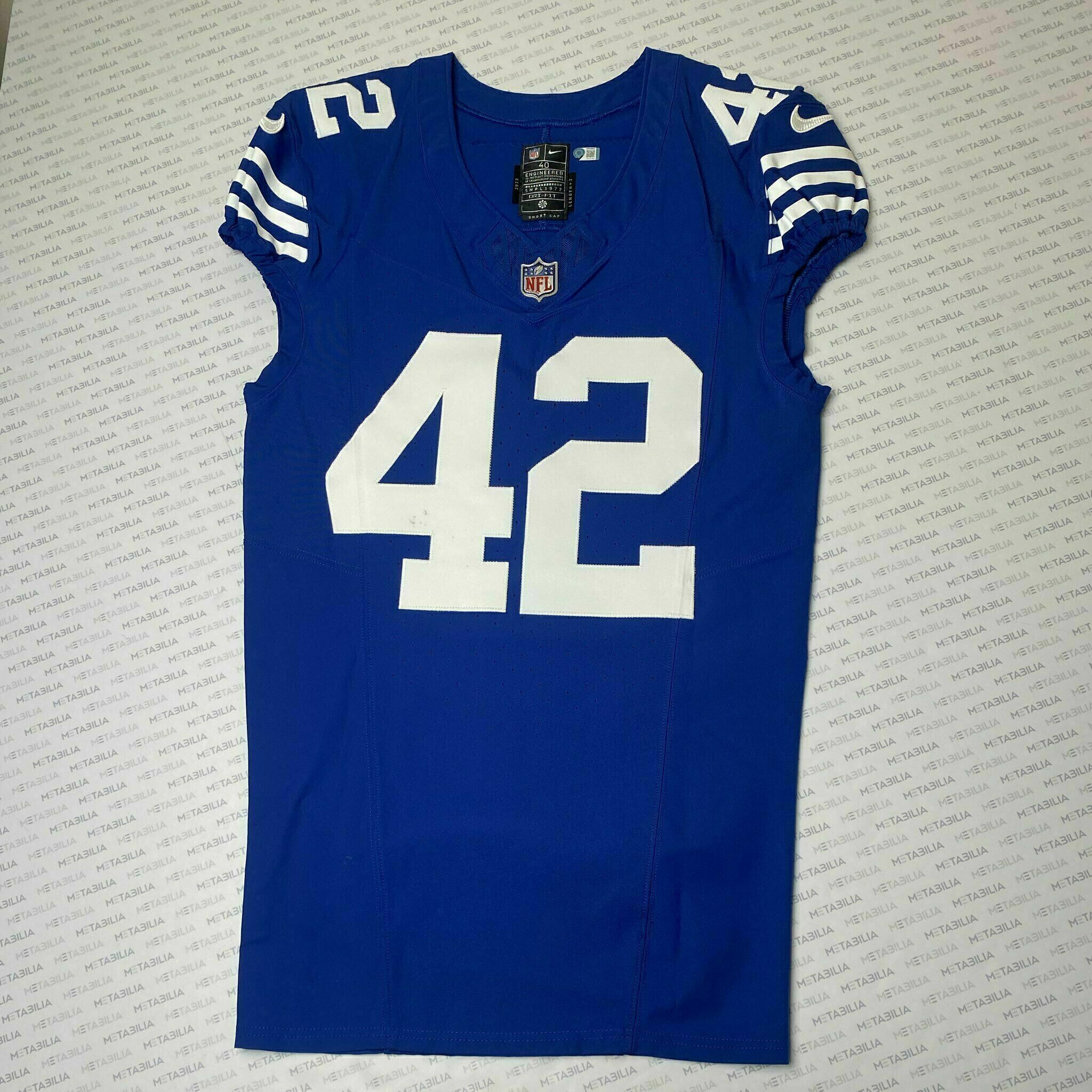 #42 Marcel Dabo Team-Issued Blue Jersey