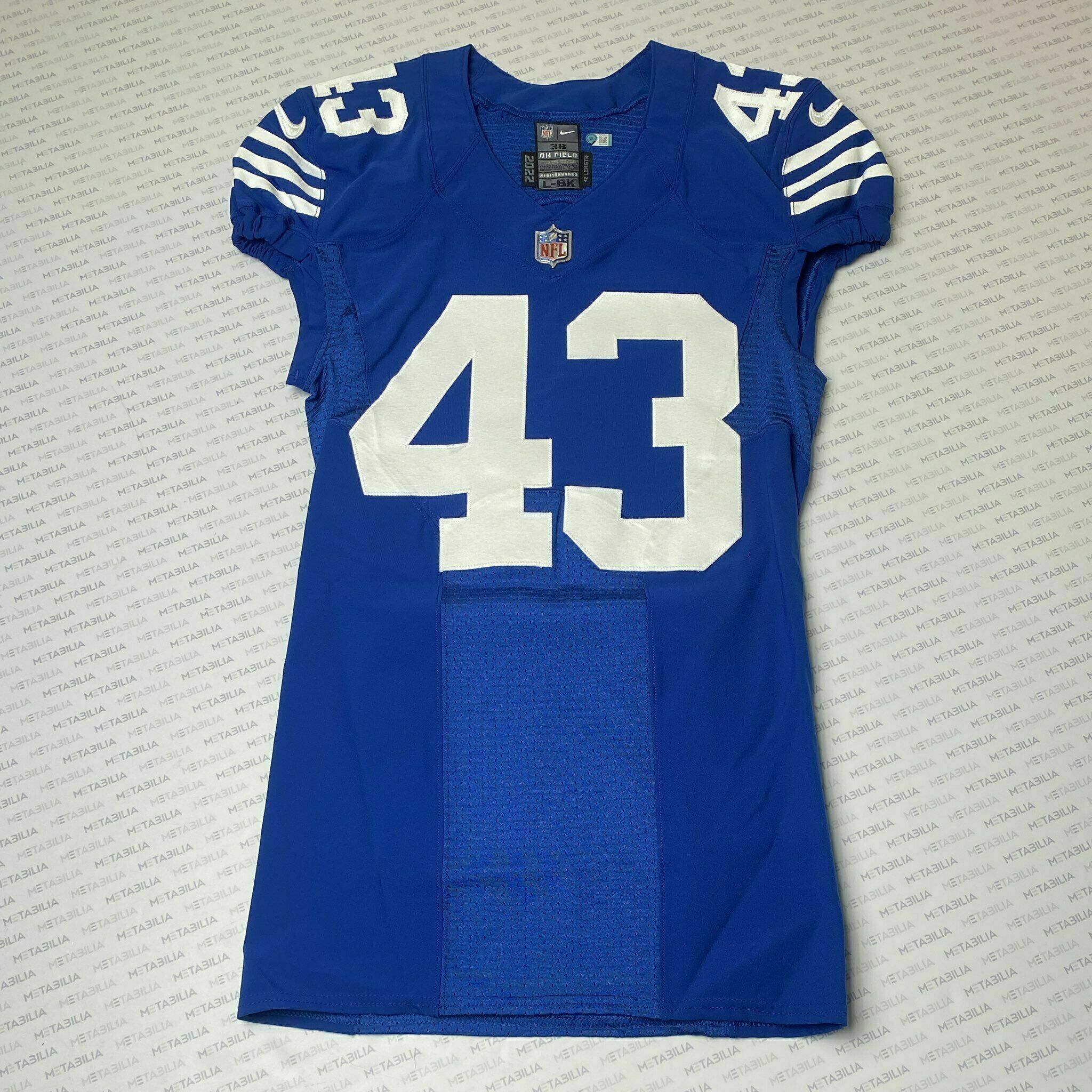 #43 Trevor Denbow Team-Issued Blue Jersey