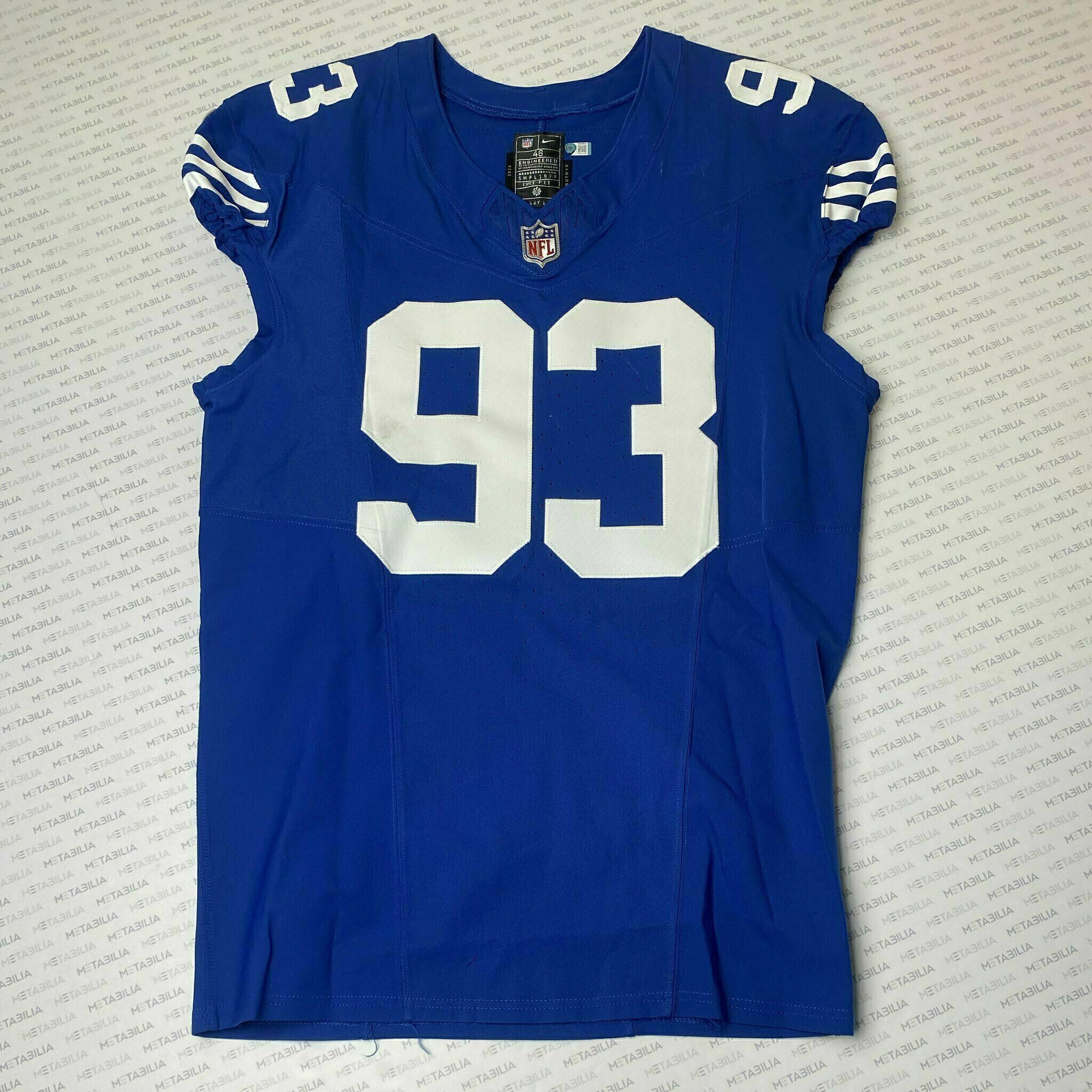 #93 Eric Johnson II Team-Issued Blue Jersey