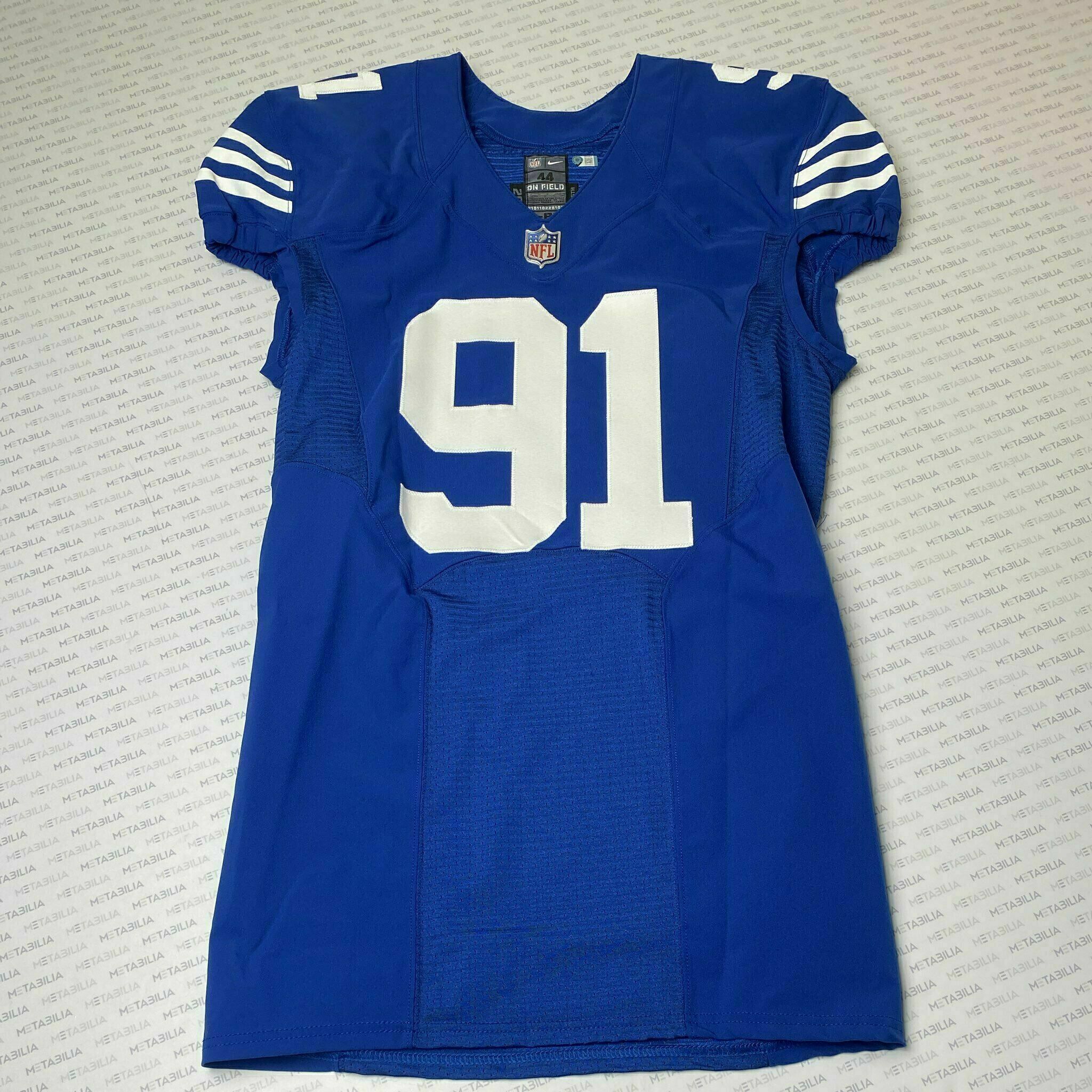#91 Isaac Rochell Team-Issued Blue Jersey