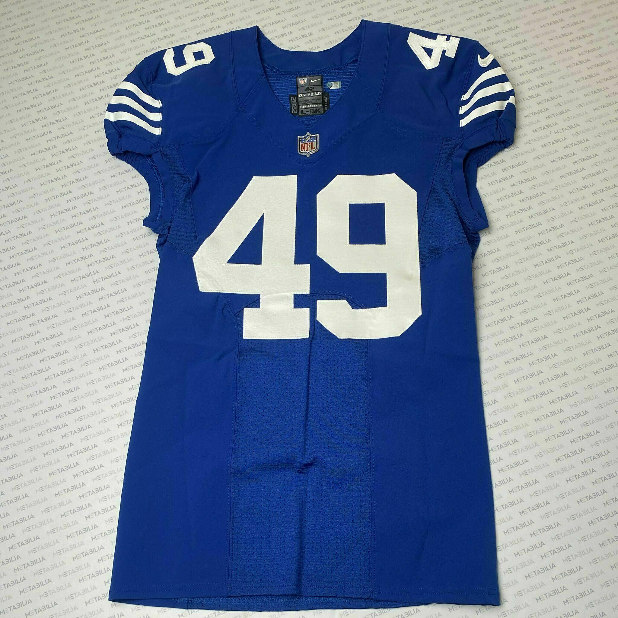 #49 Jalen Wydermyer Team-Issued Blue Jersey