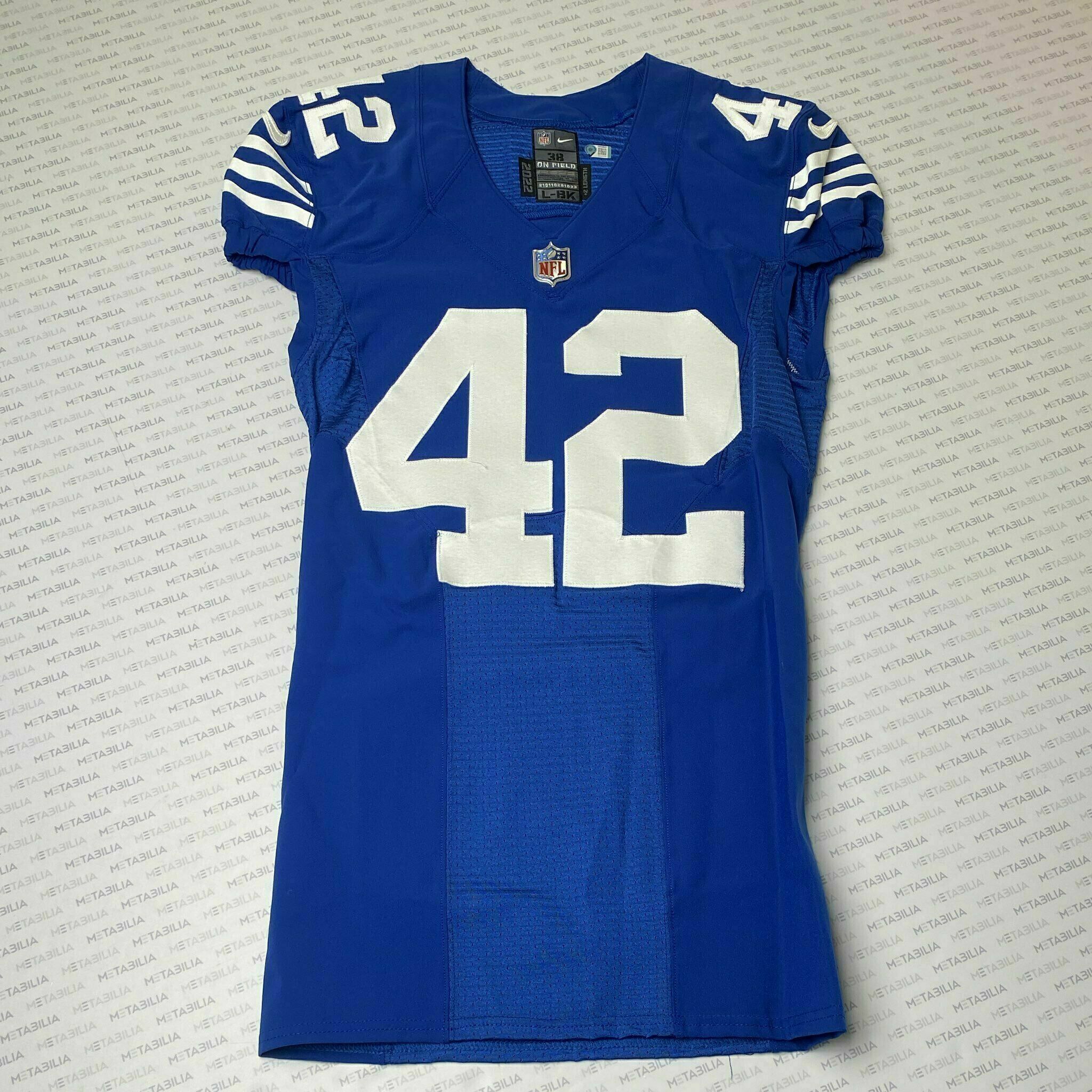 #42 Marcel Dabo Team-Issued Blue Jersey