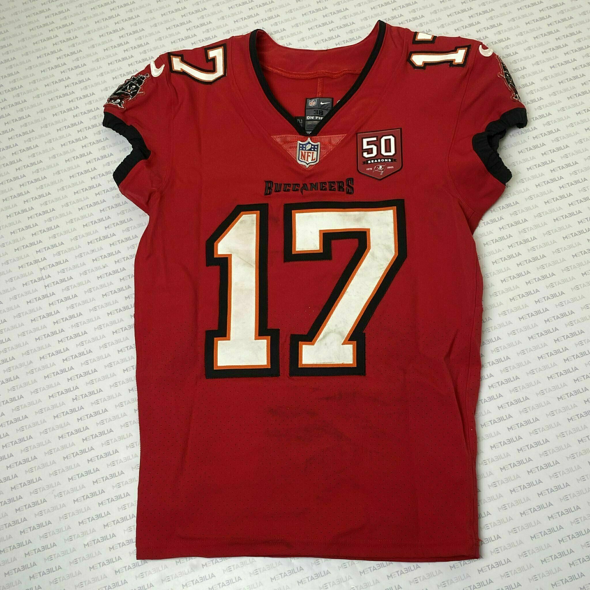 #17 Sterling Shepard Season-Worn Red Jersey