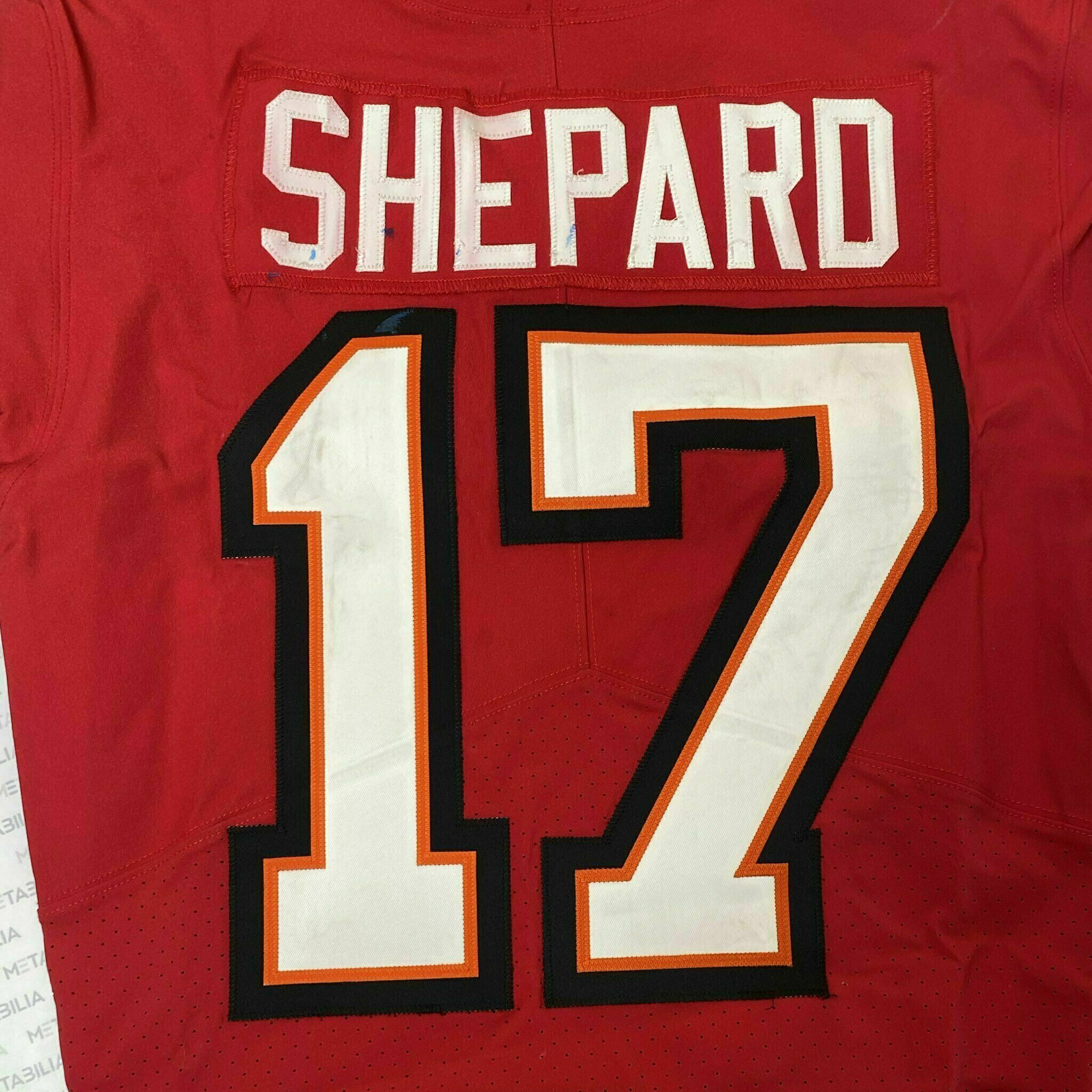 #17 Sterling Shepard Season-Worn Red Jersey