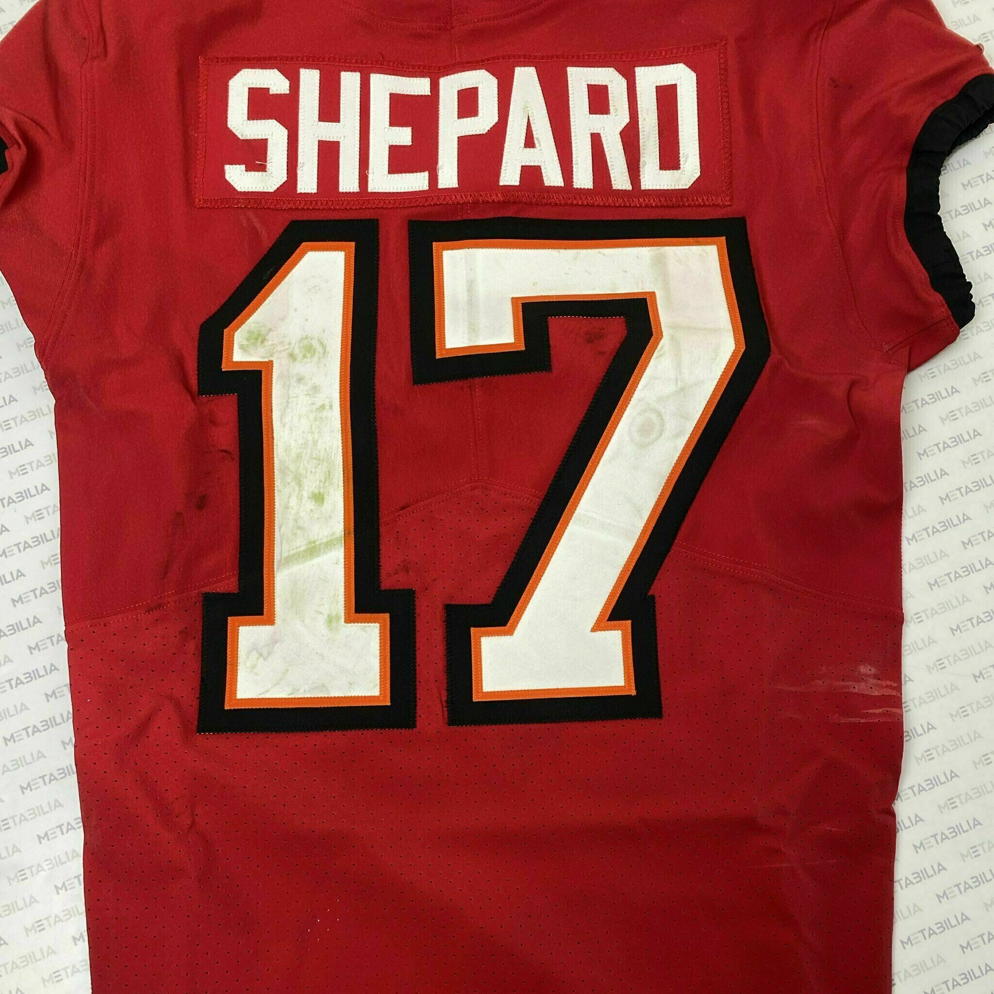 #17 Sterling Shepard Season-Worn Red Jersey