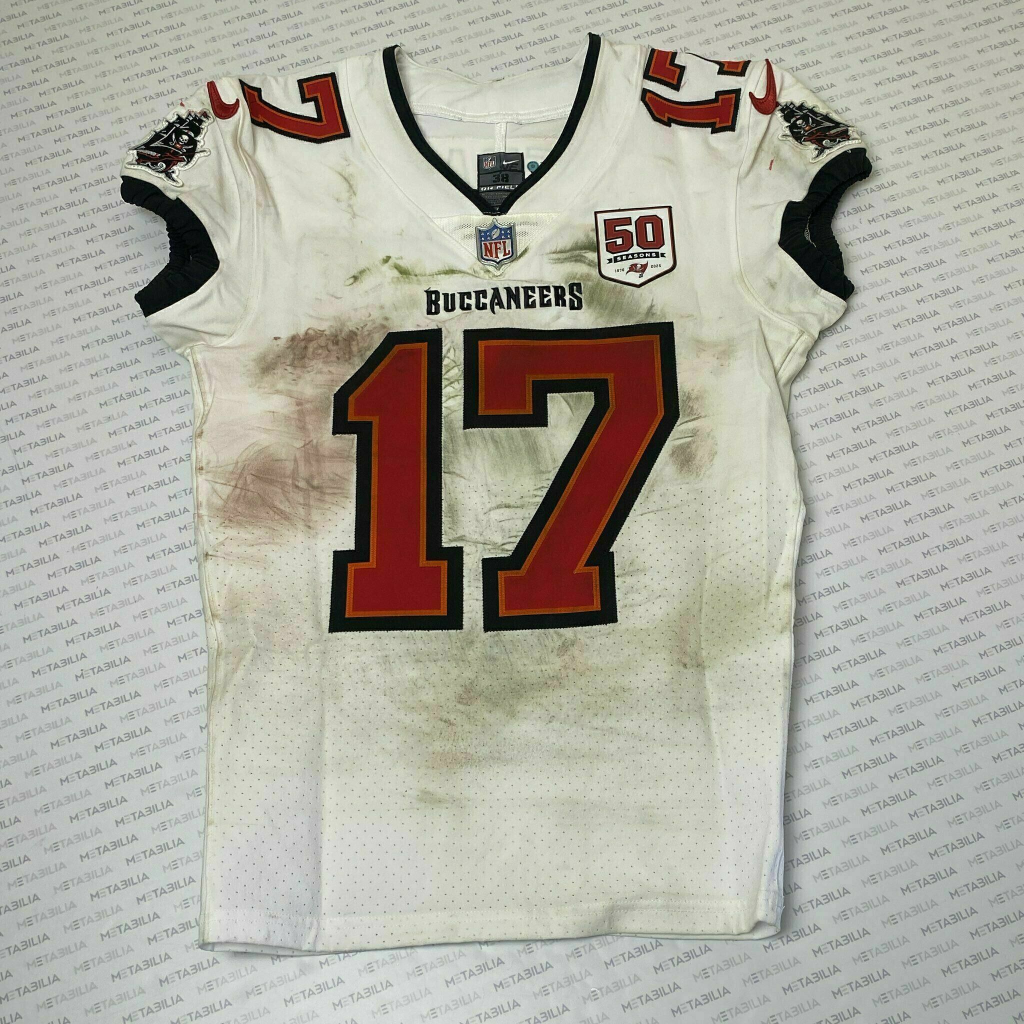 #17 Sterling Shepard Season-Worn White Jersey