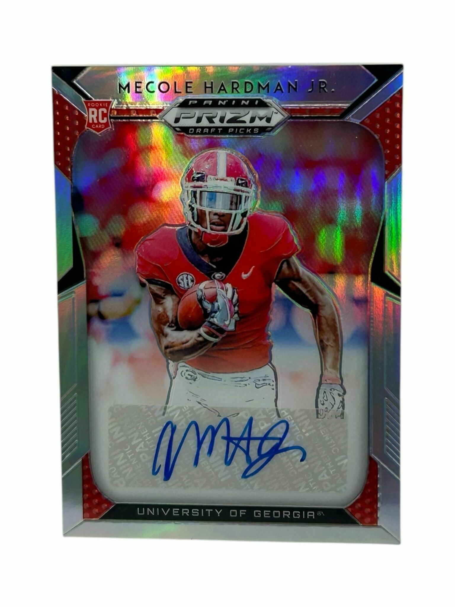 Mecole Hardman 2019 Panini Prizm Draft Picks Football Silver Prizm Rookie Autograph Trading Card