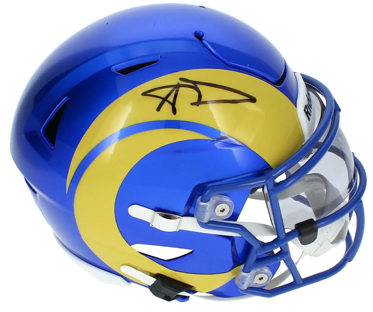 Aaron Donald Autographed Rams Mid-Size Speedflex MIDI Helmet Beckett