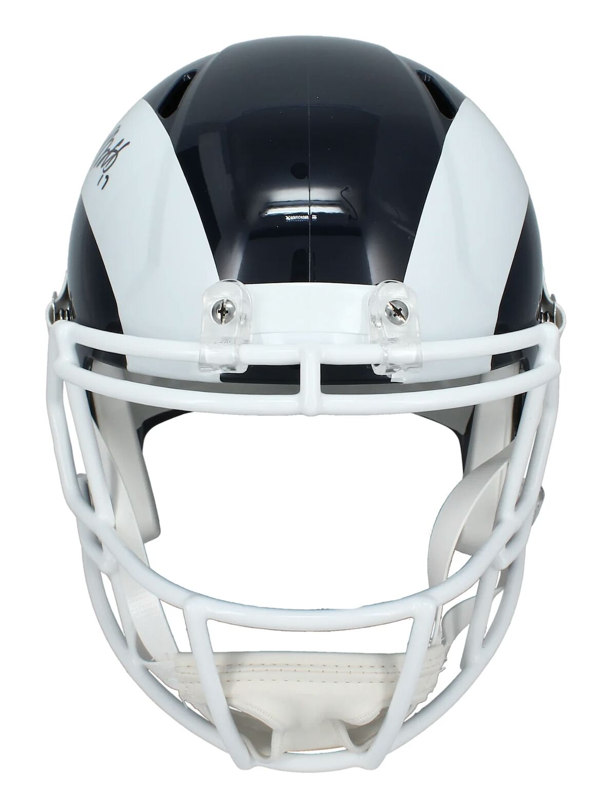 Davante Adams Autographed Rams 2017-19 Throwback Full Size Speed Helmet Beckett