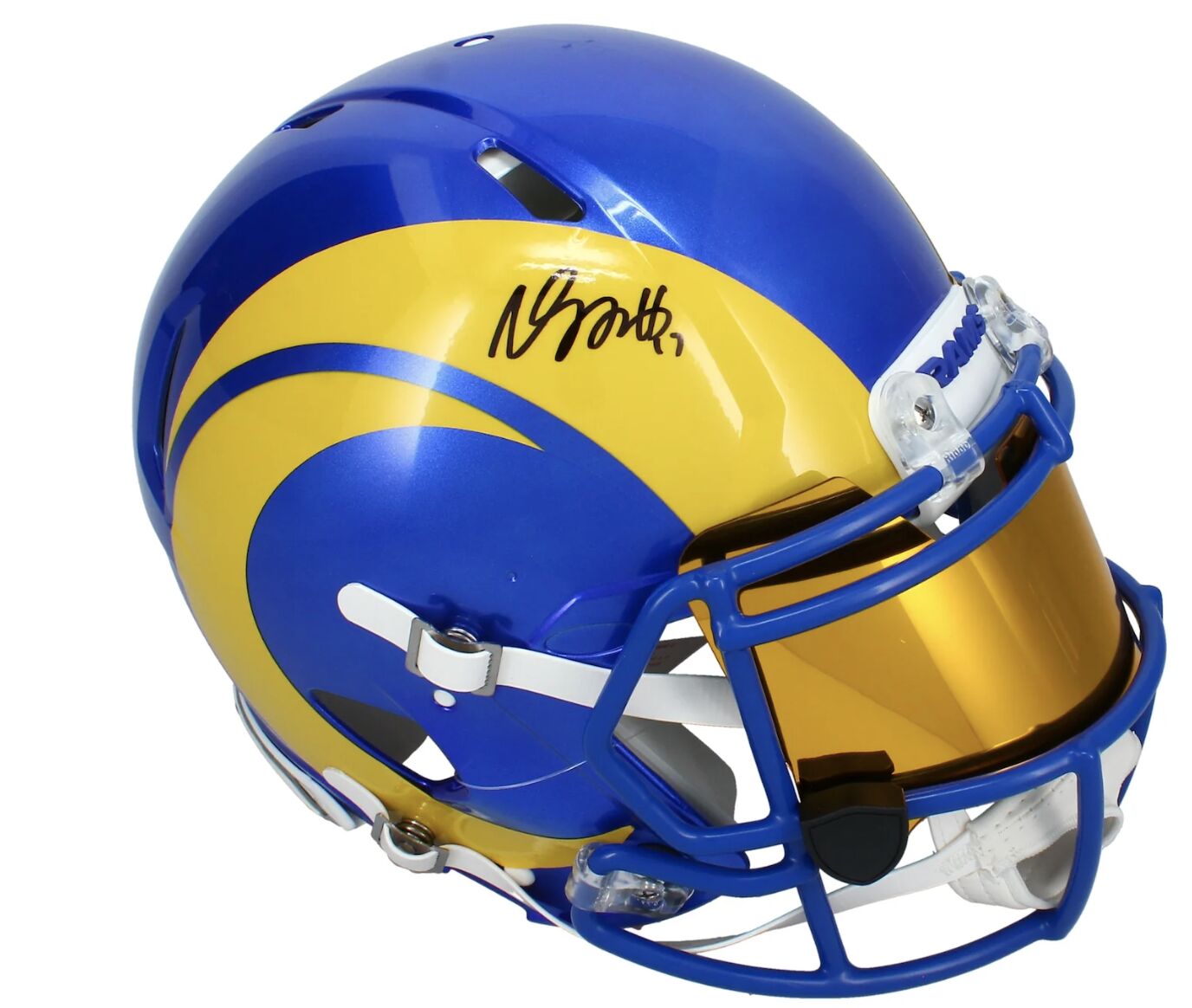 Davante Adams Autographed LA Rams Authentic Speed Helmet w/ Visor Beckett