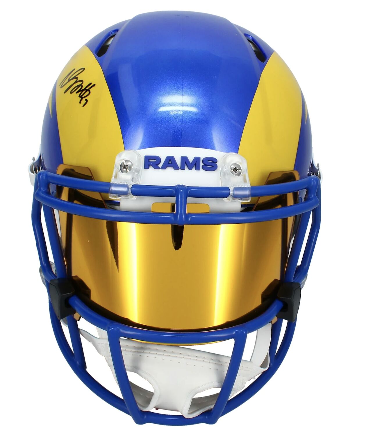 Davante Adams Autographed LA Rams Authentic Speed Helmet w/ Visor Beckett